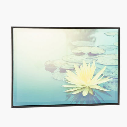 Leonor Glossy Water Lily Framed Picture - 70x3x50 cms