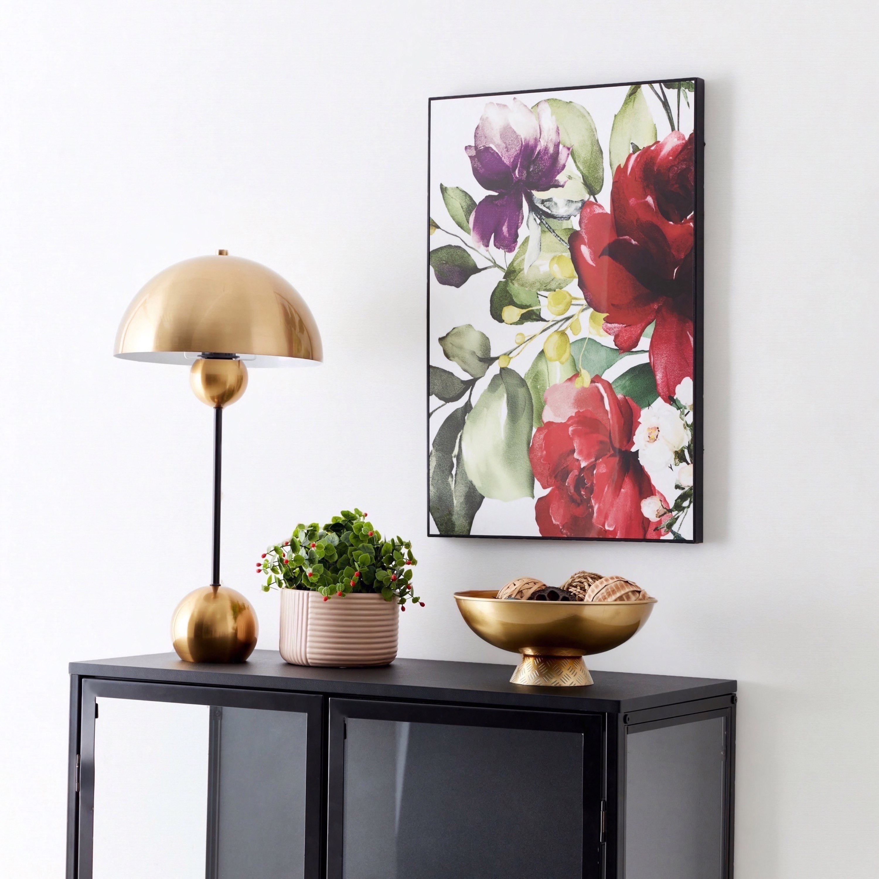 لوحة مؤطّرة لامعة بتصميم أزهار من إيفورا - 40x3x60 سم-PROMO_HB_AE_B1G1_250925-image-4