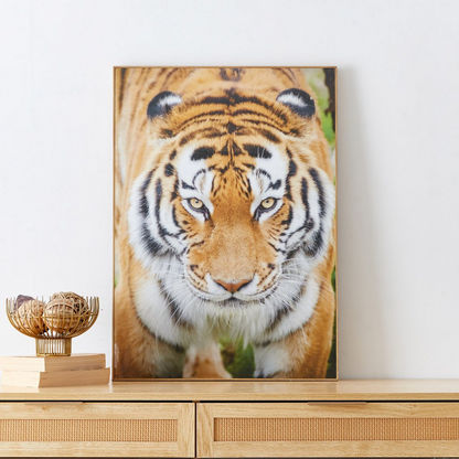 Evora Tiger Glossy Canvas Framed Picture - 50x3x70 cms