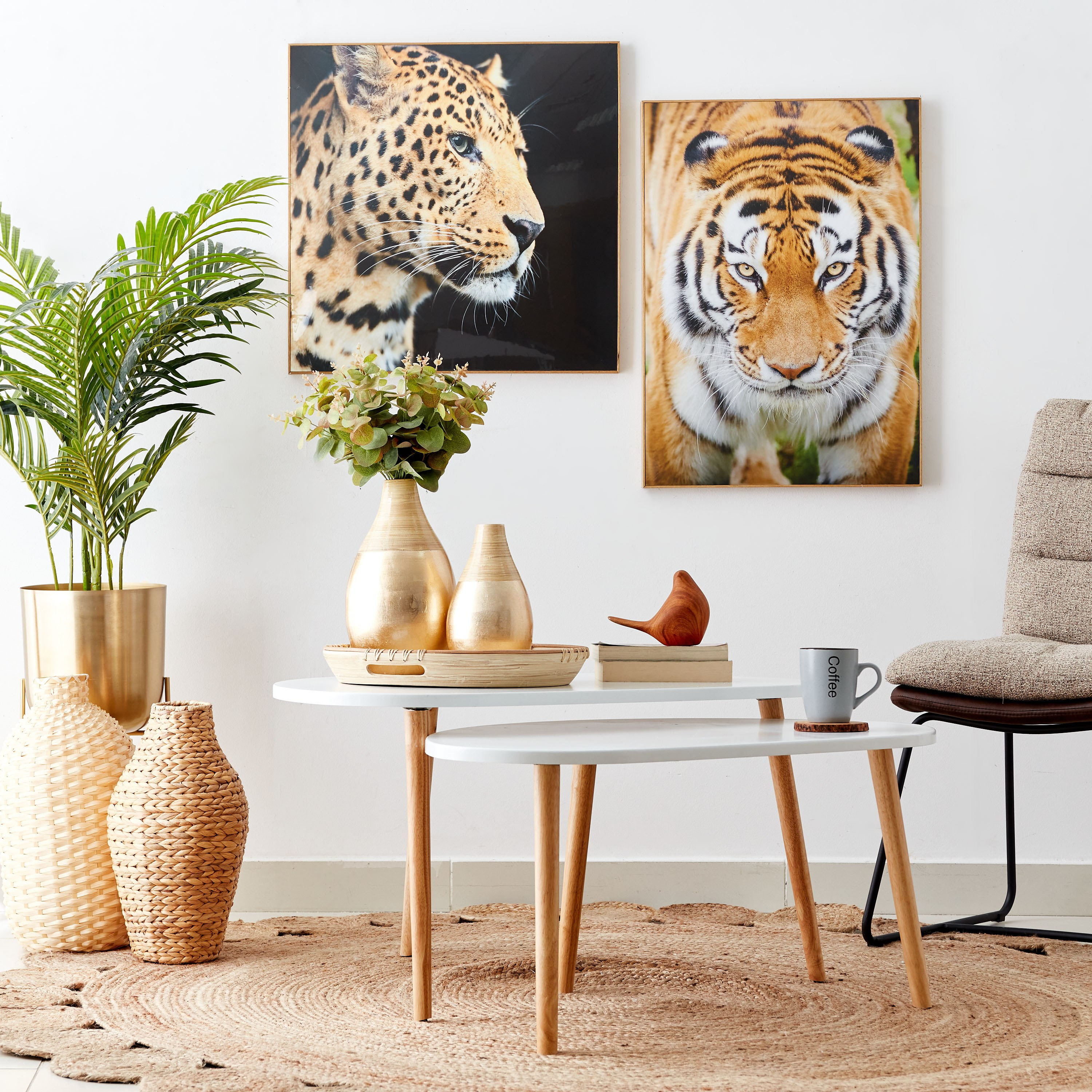 لوحة كانفاس مؤطّرة ولامعة بتصميم نمر من إيفورا - 50x3x70 سم-hbxhomeware-hbxdecorandfurnishings-image-4