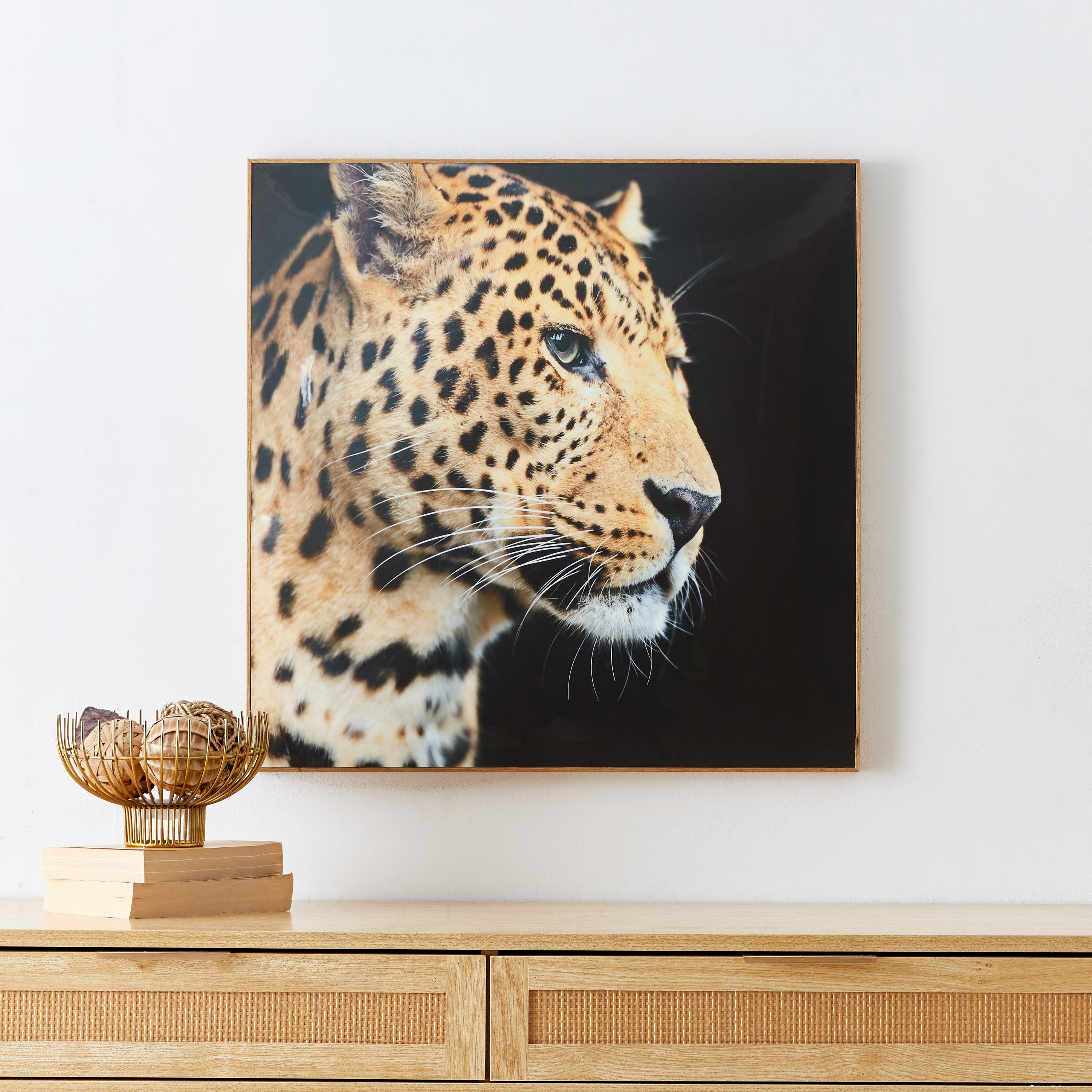 لوحة كانفاس مؤطّرة ولامعة بتصميم فهد من إيفورا - 60x3x60 سم-PROMO_HB_AE_B1G1_250925-image-1