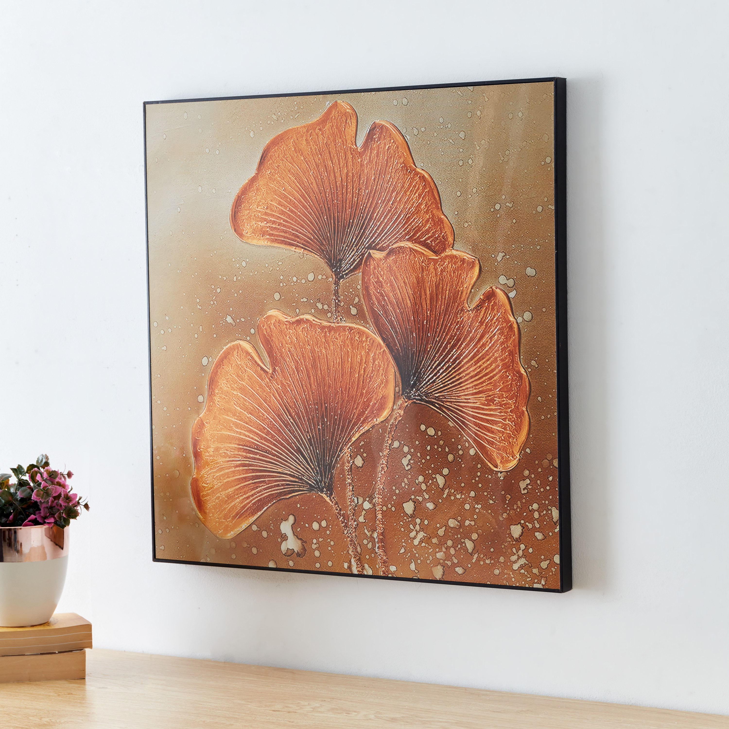 لوحة مؤطّرة ولامعة بتصميم أزهار من إيفورا - 60x3x60 سم-PROMO_HB_AE_B1G1_250925-image-2