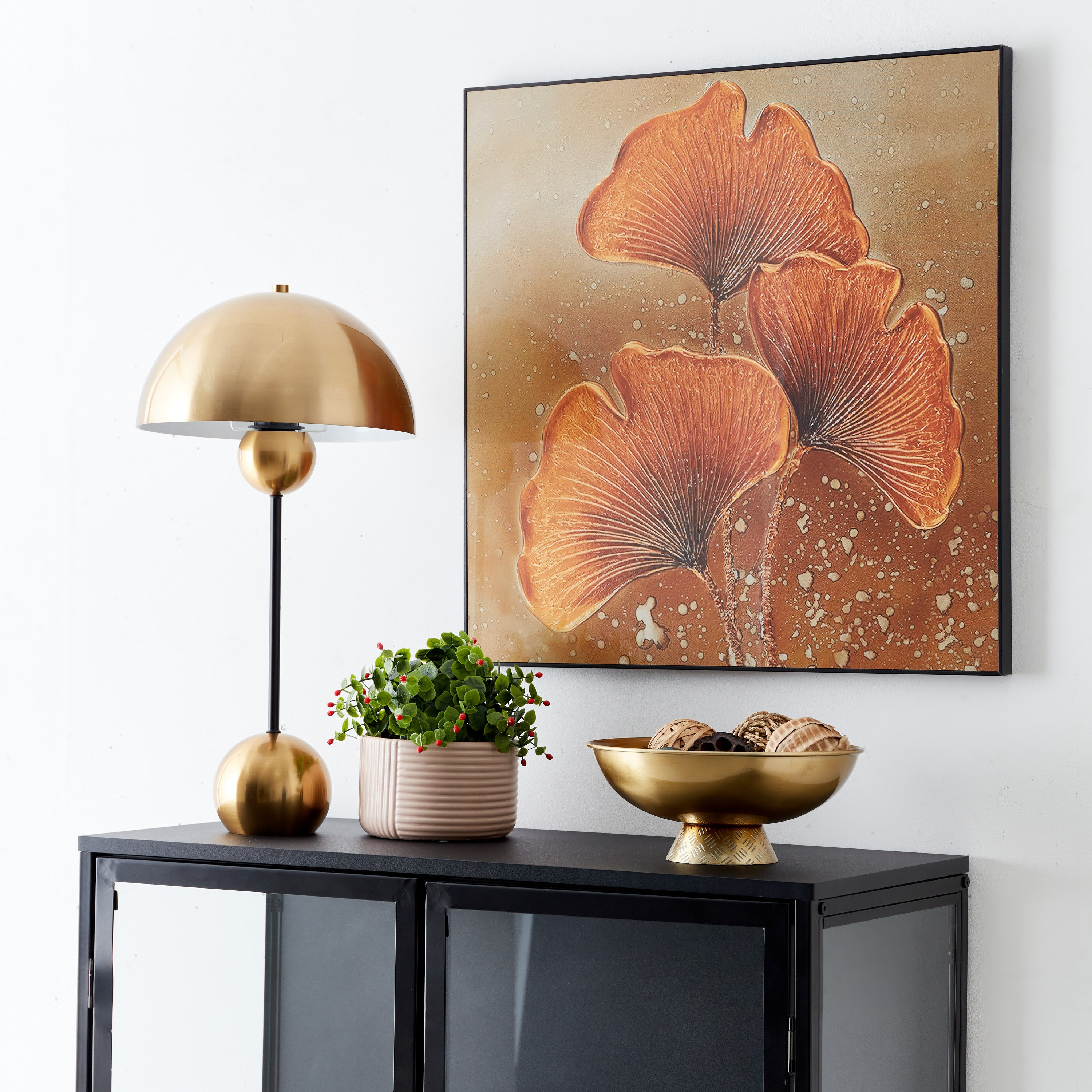 لوحة مؤطّرة ولامعة بتصميم أزهار من إيفورا - 60x3x60 سم-PROMO_HB_AE_B1G1_250925-image-4