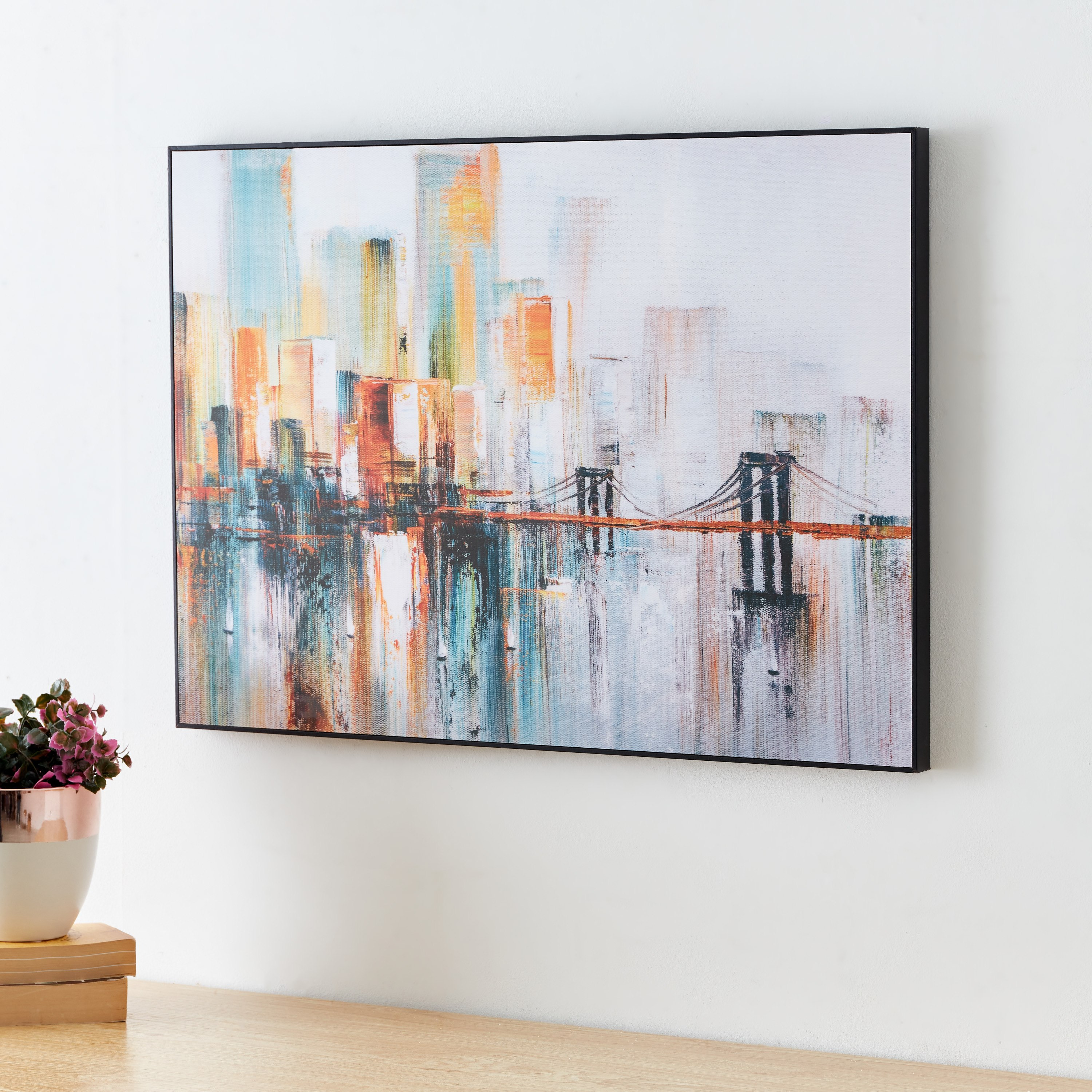 لوحة مؤطّرة مطلية ولامعة بتصميم كوبري من إيفورا - 70x3x50 سم-PROMO_HB_AE_B1G1_250925-image-2