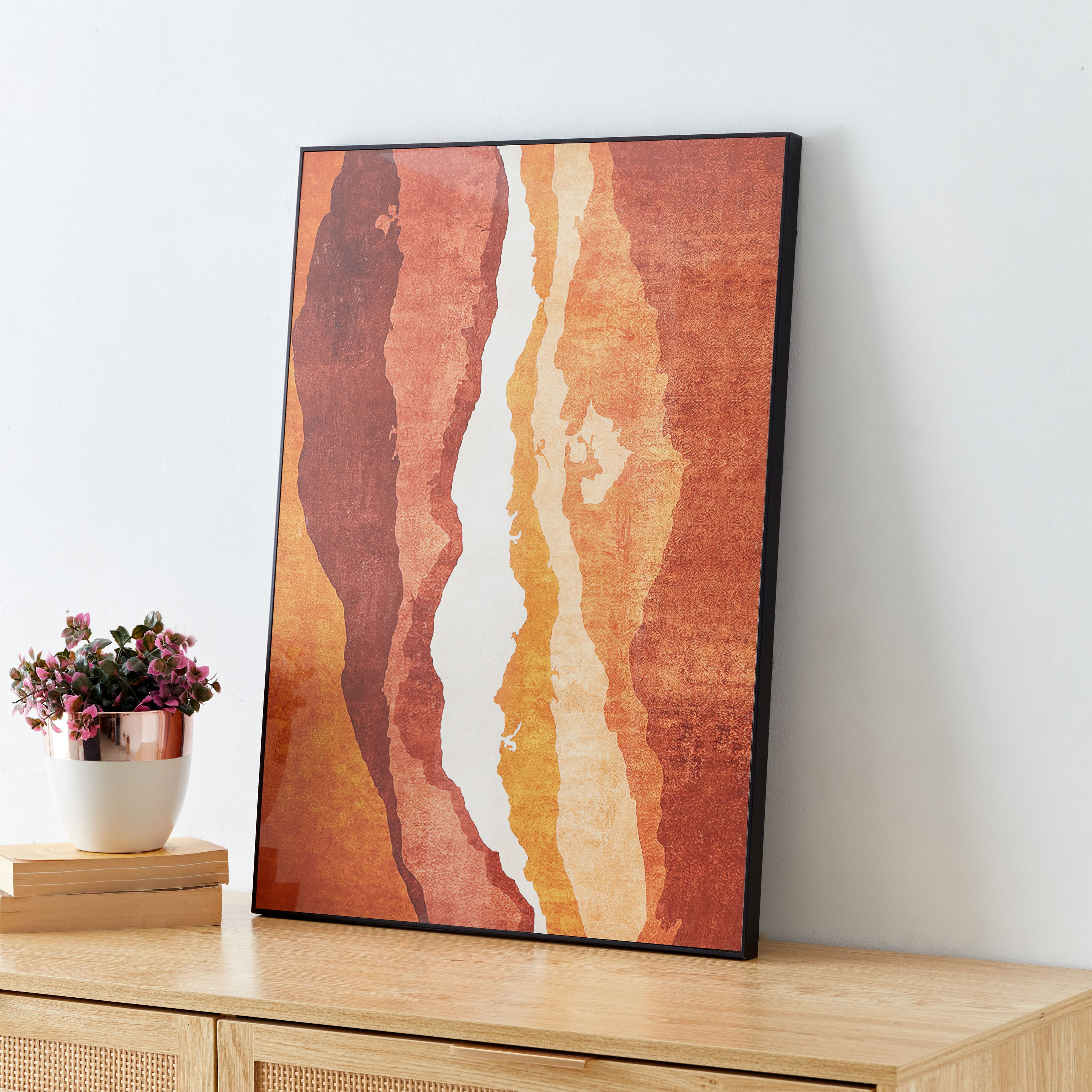 لوحة مؤطّرة مطلية ولامعة بتصميم تجريدي من إيفورا - 50x3x70 سم-PROMO_HB_AE_B1G1_250925-image-2