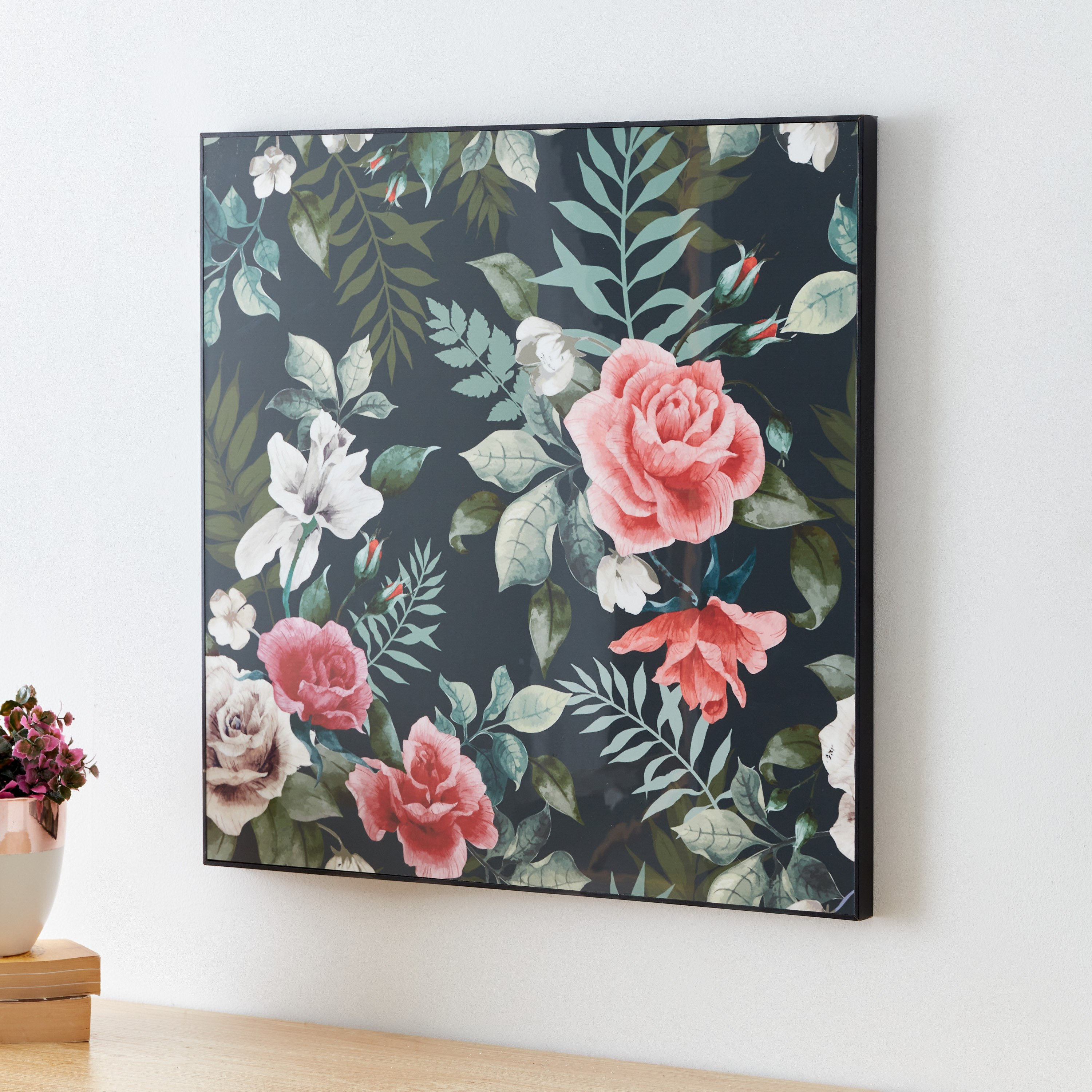 لوحة مؤطّرة لامعة بتصميم أزهار من إيفورا - 60x3x60 سم-hbxhomeware-hbxdecorandfurnishings-image-2