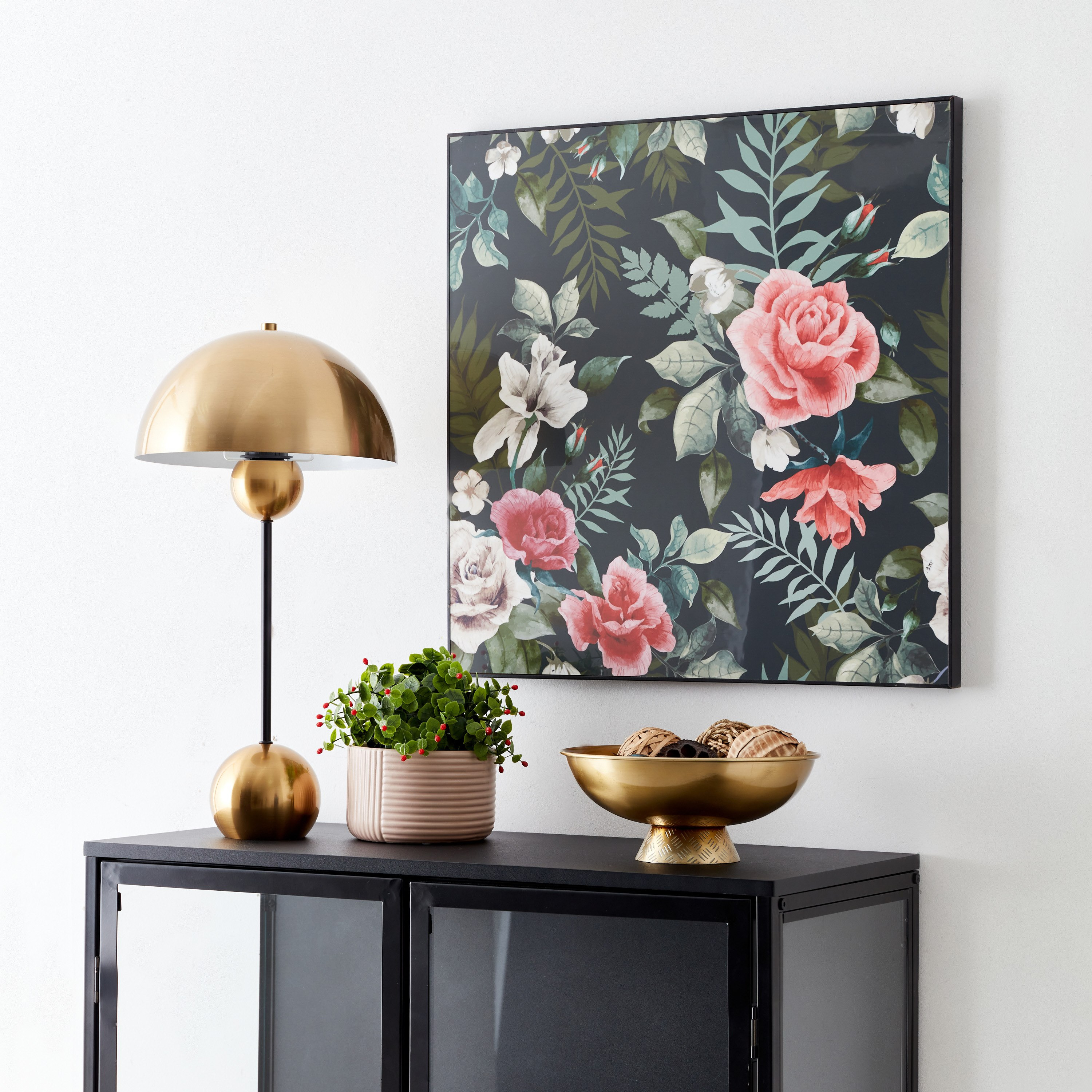 لوحة مؤطّرة لامعة بتصميم أزهار من إيفورا - 60x3x60 سم-hbxhomeware-hbxdecorandfurnishings-image-4