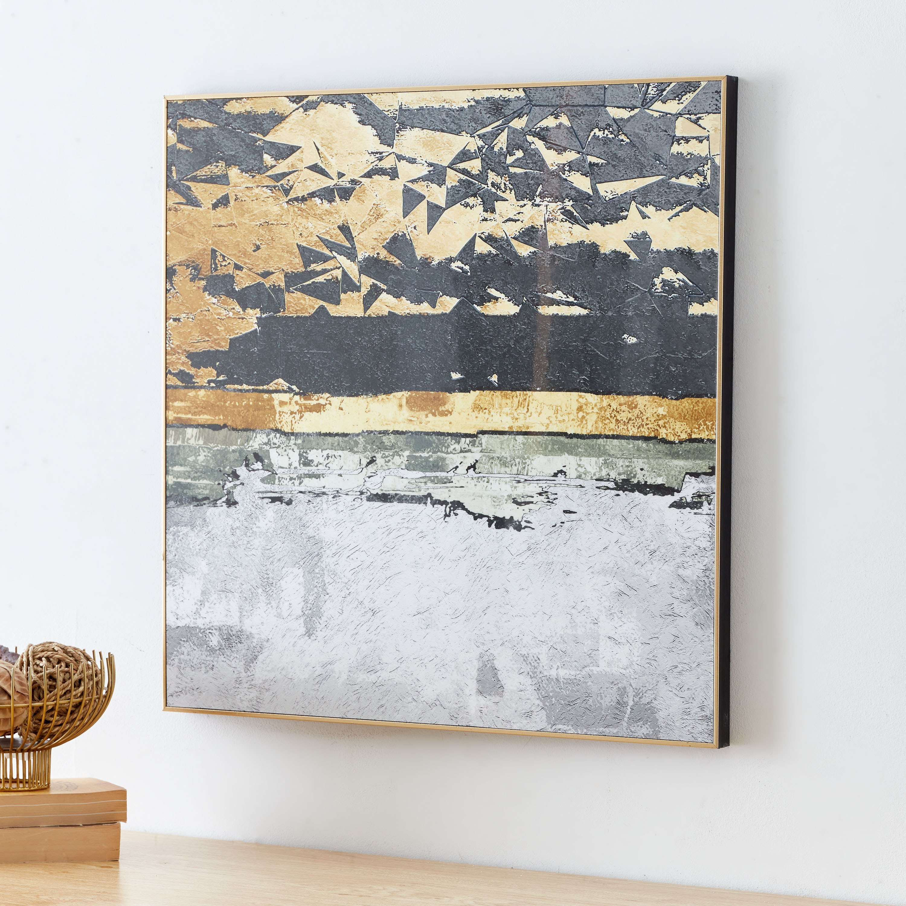 لوحة مؤطّرة لامعة بتصميم تجريدي من إيفورا - 60x3x60 سم-PROMO_HB_AE_B1G1_250925-image-2