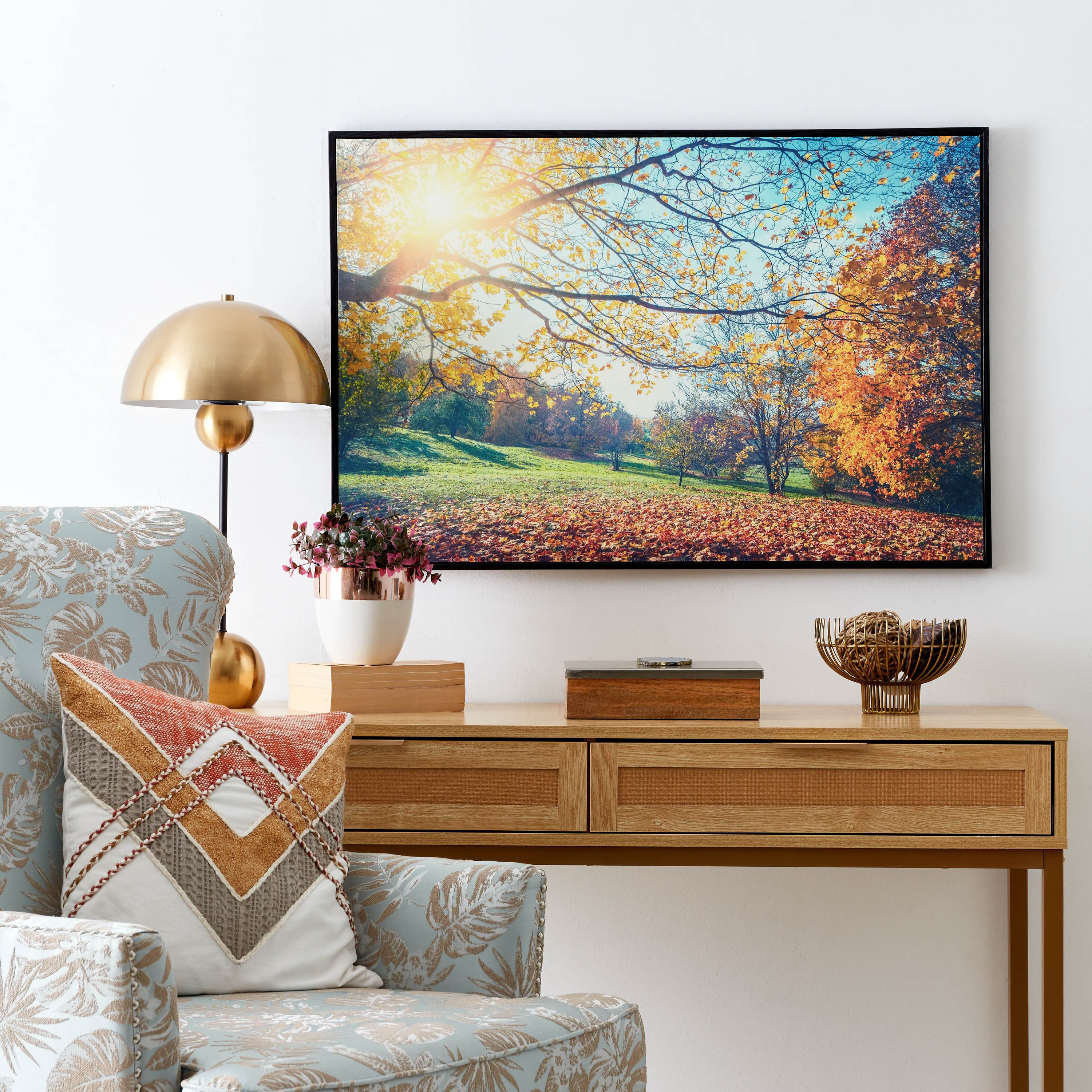 لوحة كانفاس مؤطّرة ولامعة بتصميم منظر طبيعي من إيفورا - 90x3x60 سم-hbxhomeware-hbxdecorandfurnishings-image-4