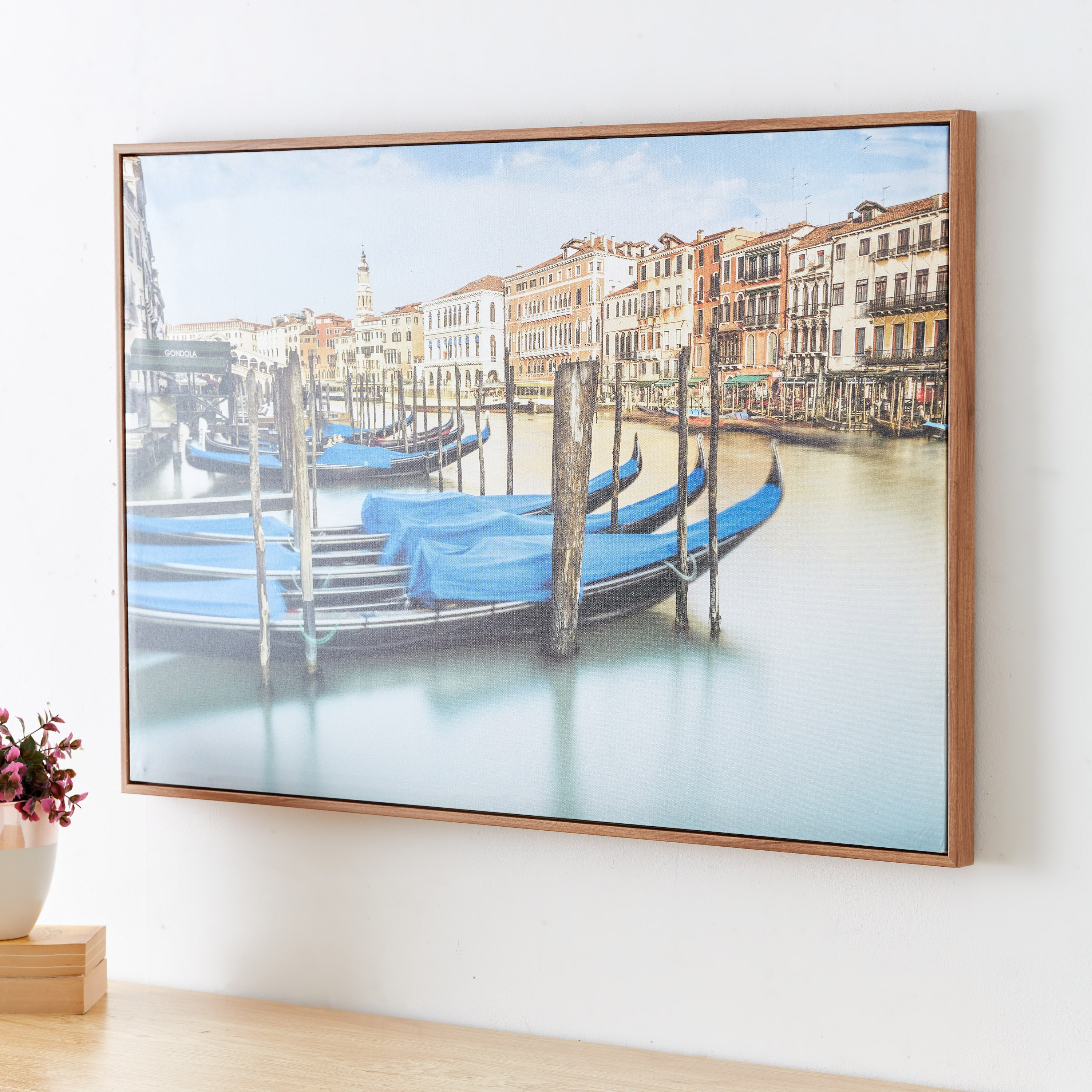 لوحة كانفاس مؤطّرة ولامعة بتصميم مدينة البندقية من إيفورا - 90x4x60 سم-hbxhomeware-hbxdecorandfurnishings-image-2