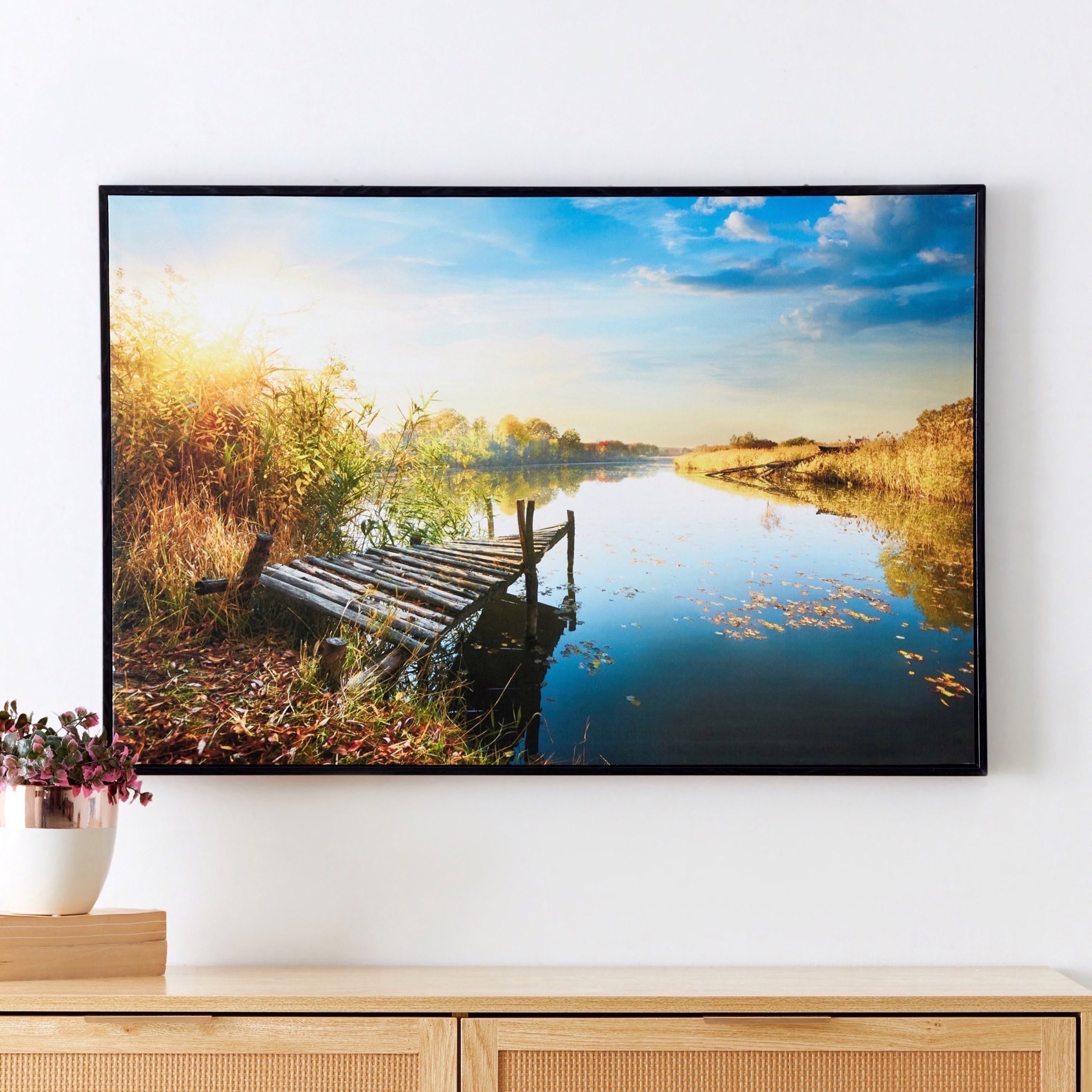 لوحة مؤطّرة كانفاس لامعة من إيفورا - 90x3x60 سم-hbxhomeware-hbxdecorandfurnishings-image-1