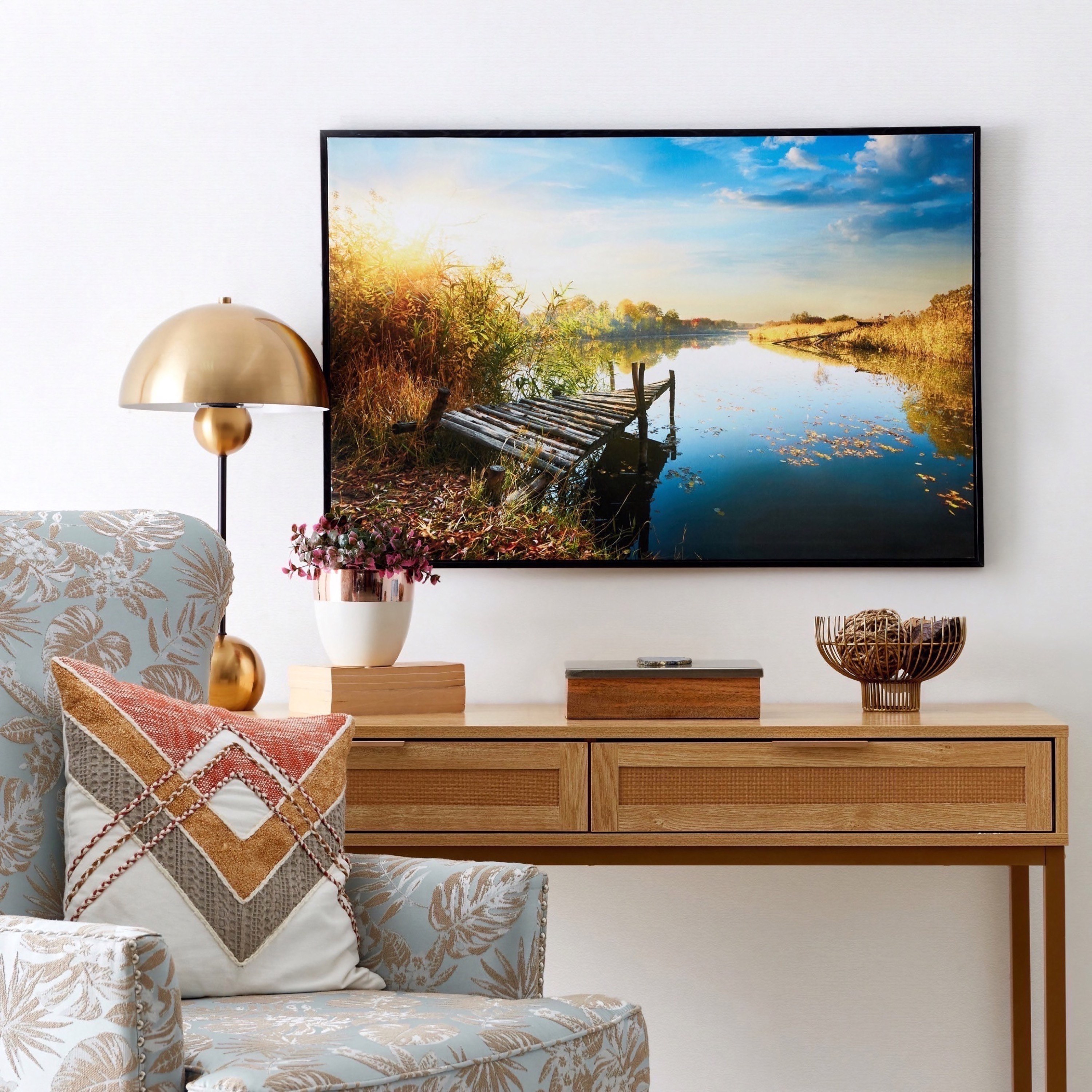 لوحة مؤطّرة كانفاس لامعة من إيفورا - 90x3x60 سم-hbxhomeware-hbxdecorandfurnishings-image-4