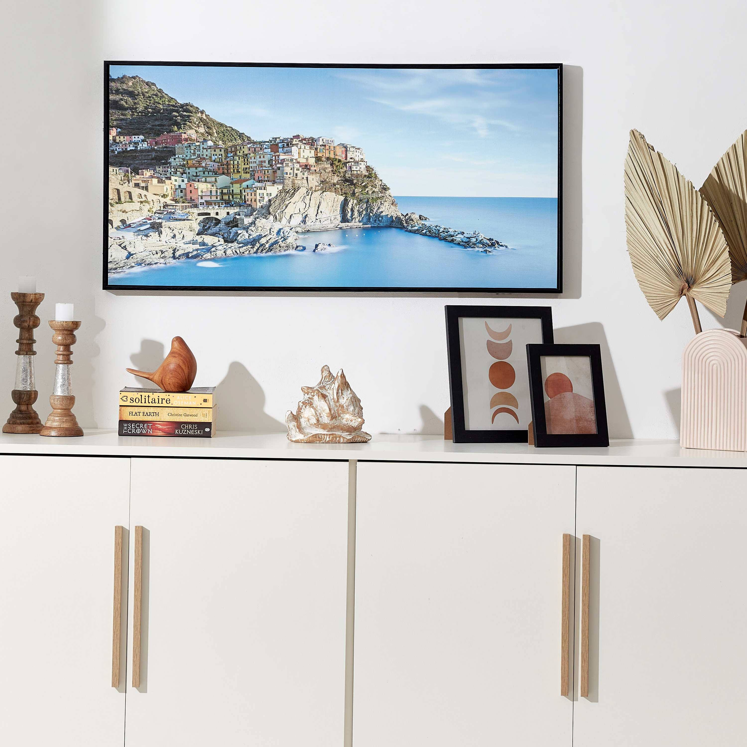 Evora Glossy Coastal Town Canvas Framed Picture - 100x4x50 cm-PROMO_HB_AE_B1G1_250925-image-4