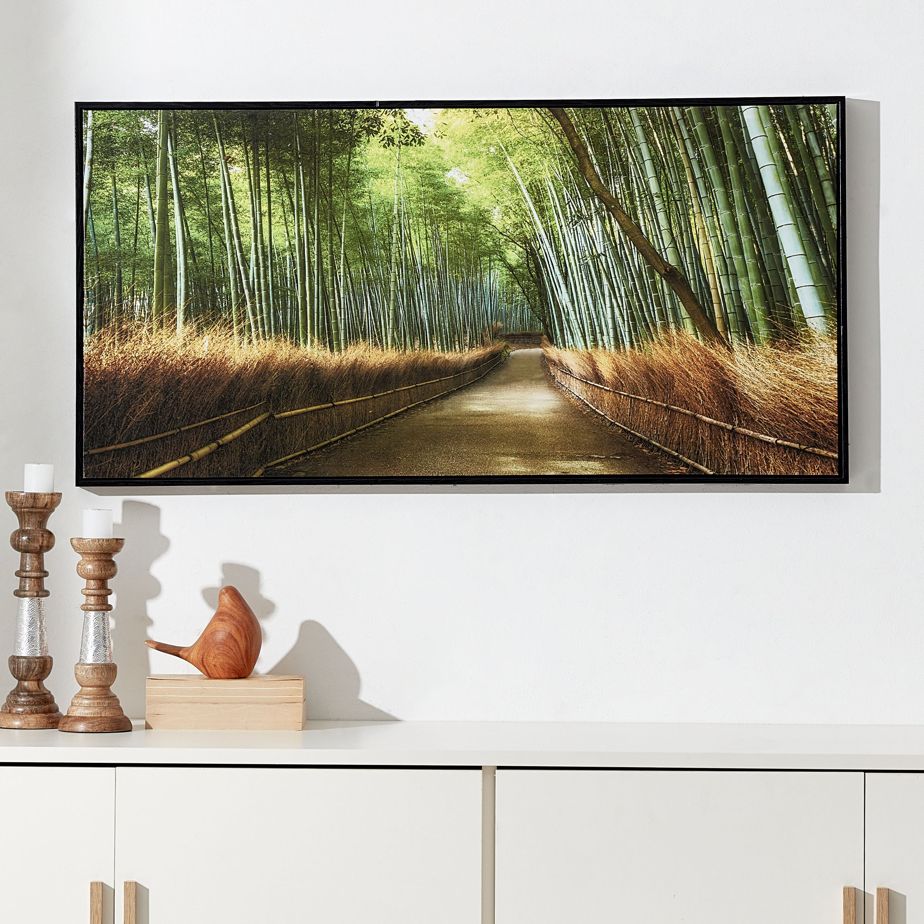 لوحة كانفاس مؤطّرة ولامعة بتصميم غابة من إيفورا - 100x4x50 سم-PROMO_HB_AE_B1G1_250925-image-2