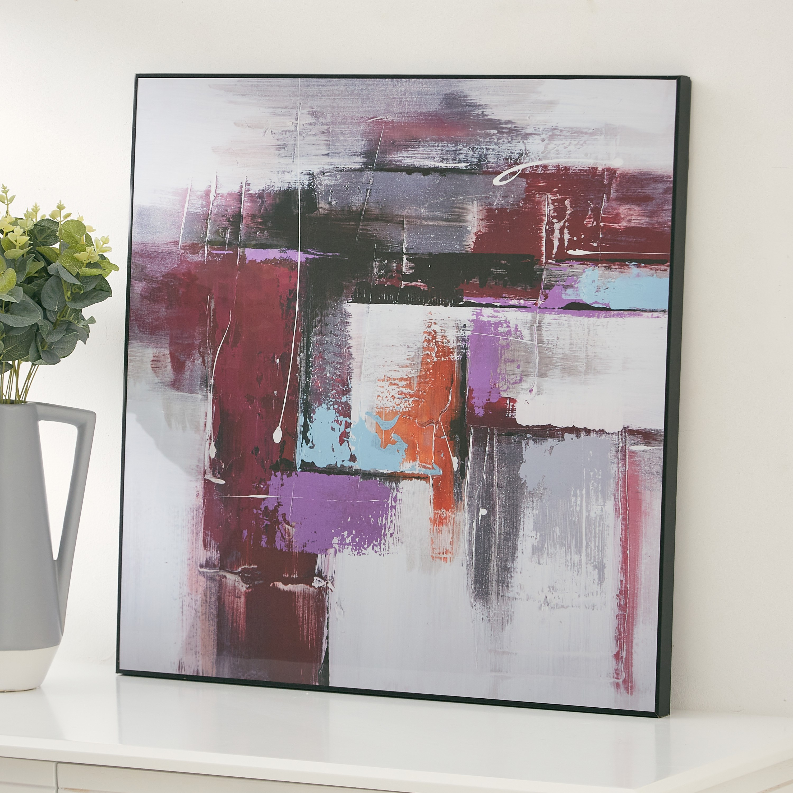 لوحة مؤطّرة لامعة بتصميم تجريدي من ليونور - 80x4x80 سم-PROMO_HB_AE_B1G1_250925-image-2