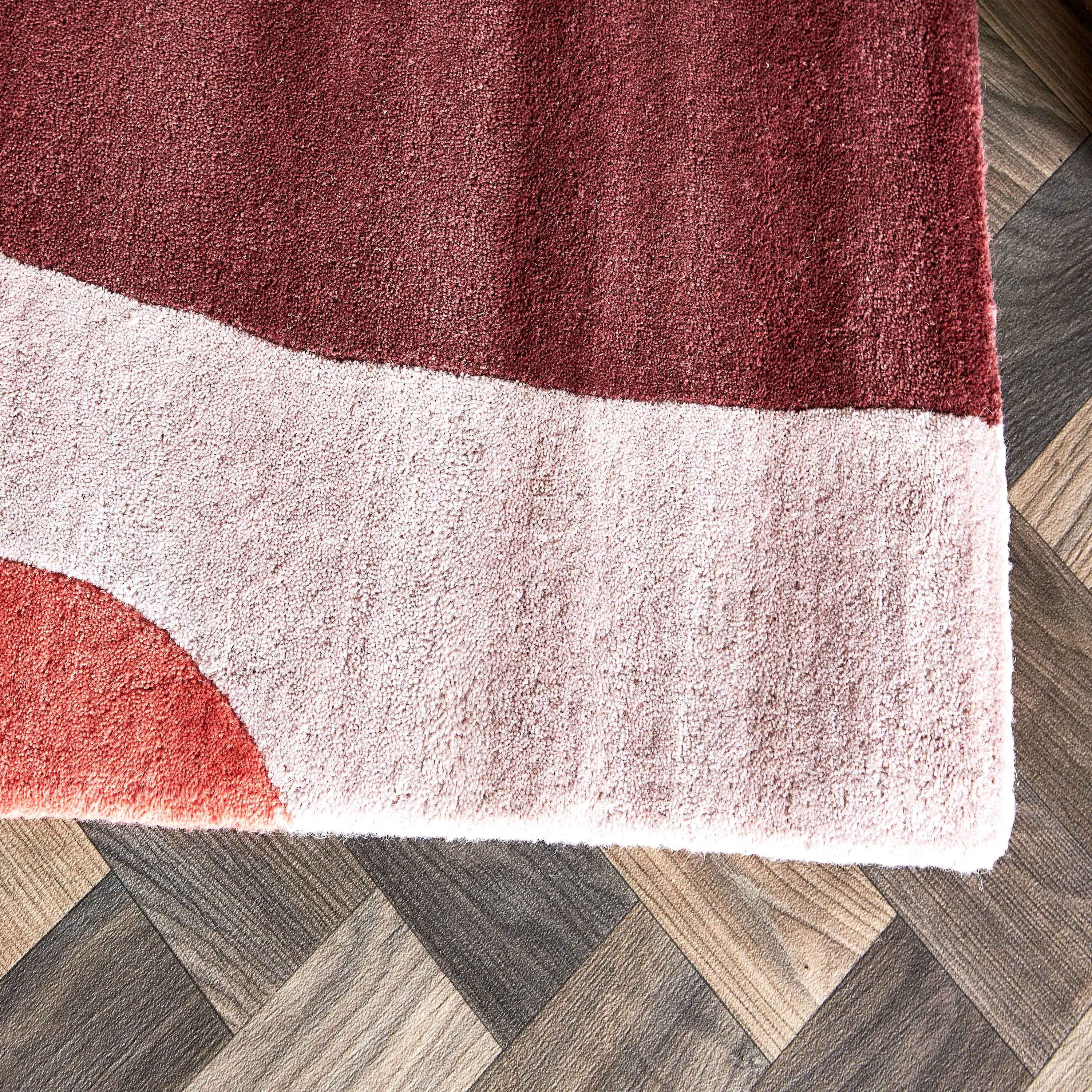 سجادة صوف معنقدة يدويًا من إيرلاين - 80x230 سم-hbxdecorandfurnishings-floorcoverings-rugs-image-3