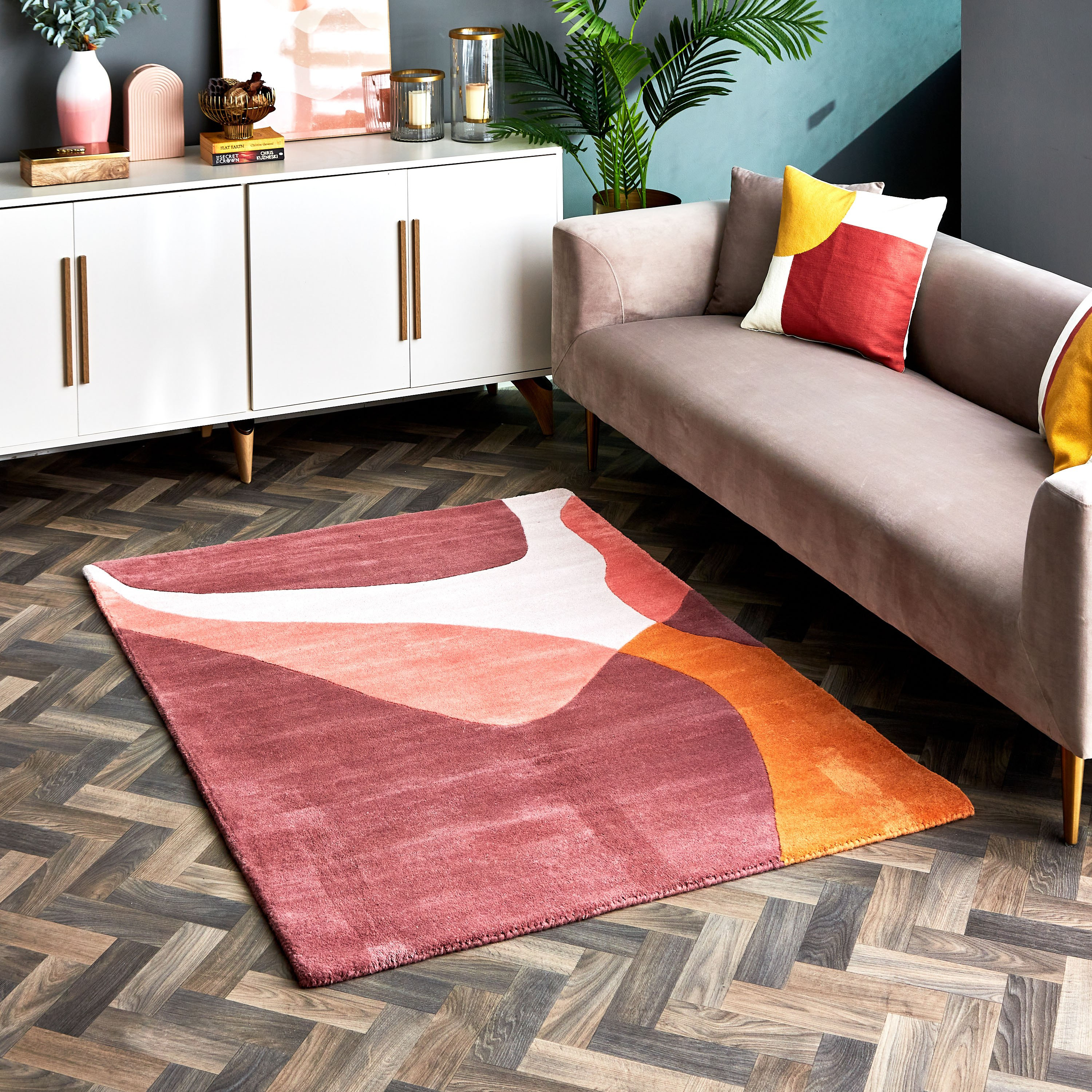 سجادة صوف معنقدة يدويًا من إيرلاين - 120x170 سم-hbxdecorandfurnishings-floorcoverings-rugs-image-1