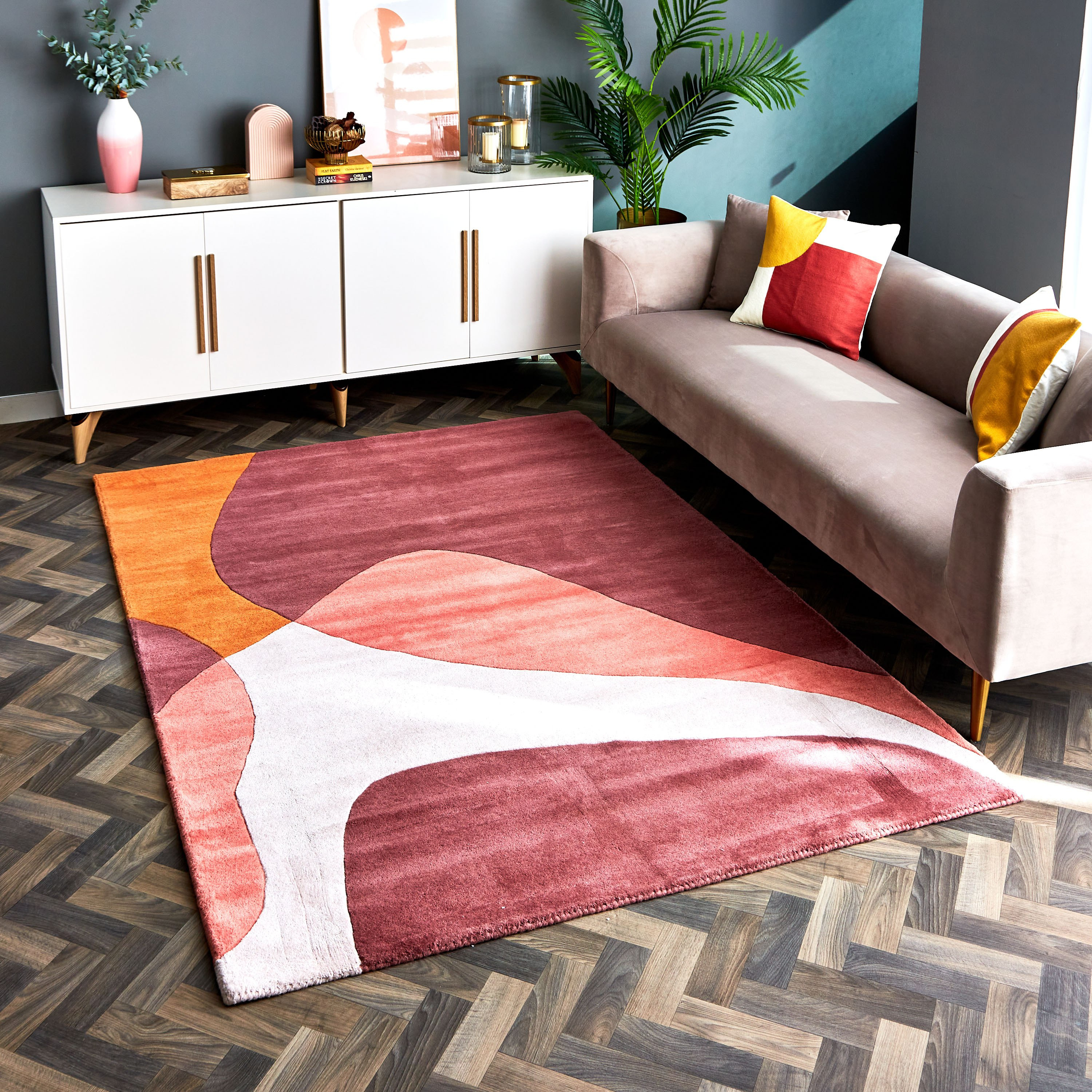 سجادة صوف معنقدة يدويًا من إيرلاين - 160x230 سم-hbxdecorandfurnishings-floorcoverings-rugs-image-1