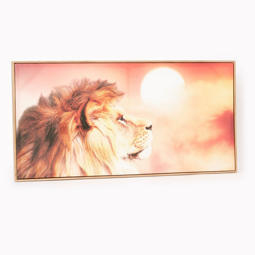 Leonar Lion Glossy Framed Picture - 100x4x50 cm-Framed Pictures-image-4