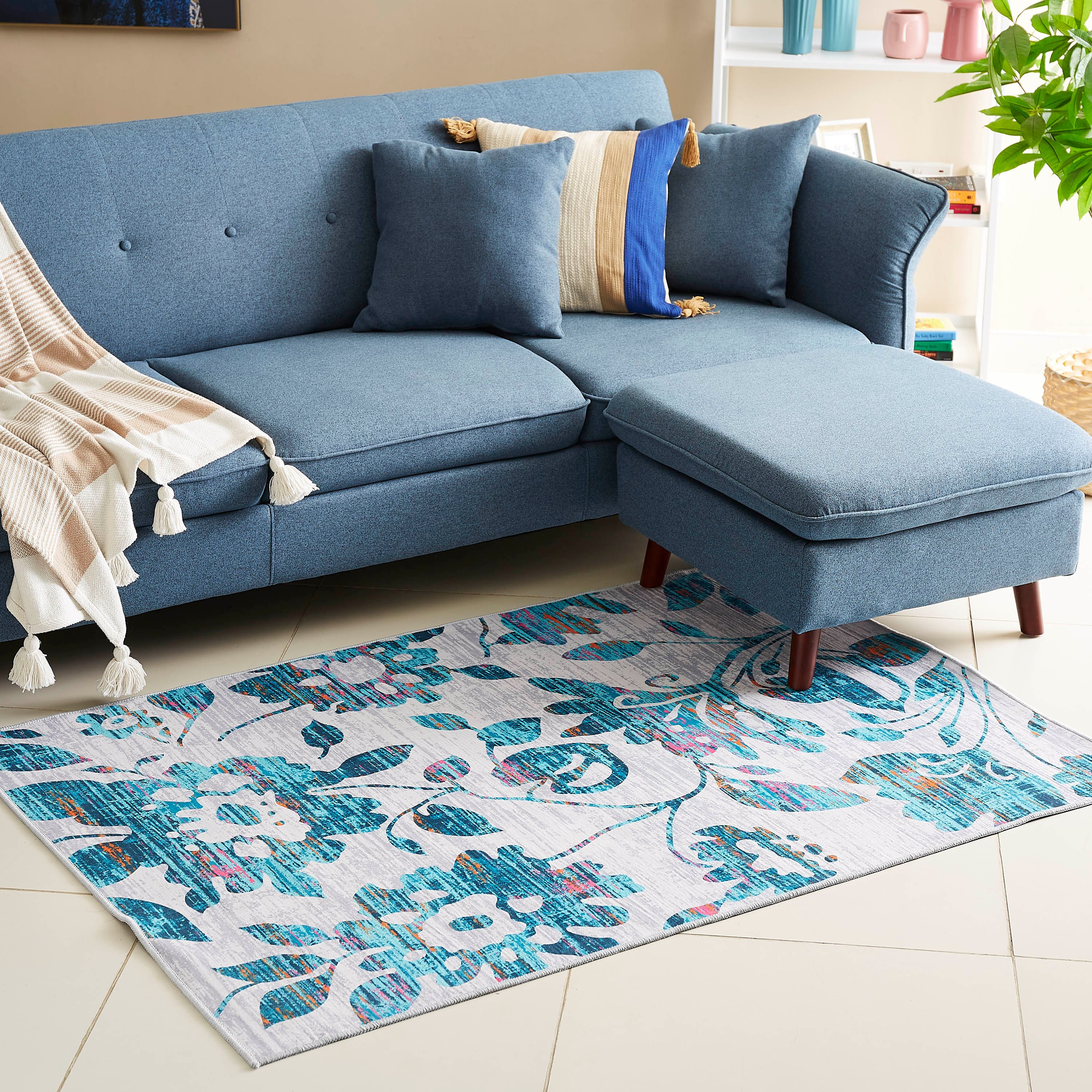سجادة بطبعات الزهور من سوليداد - 110x160 سم-hbxdecorandfurnishings-floorcoverings-rugs-image-1