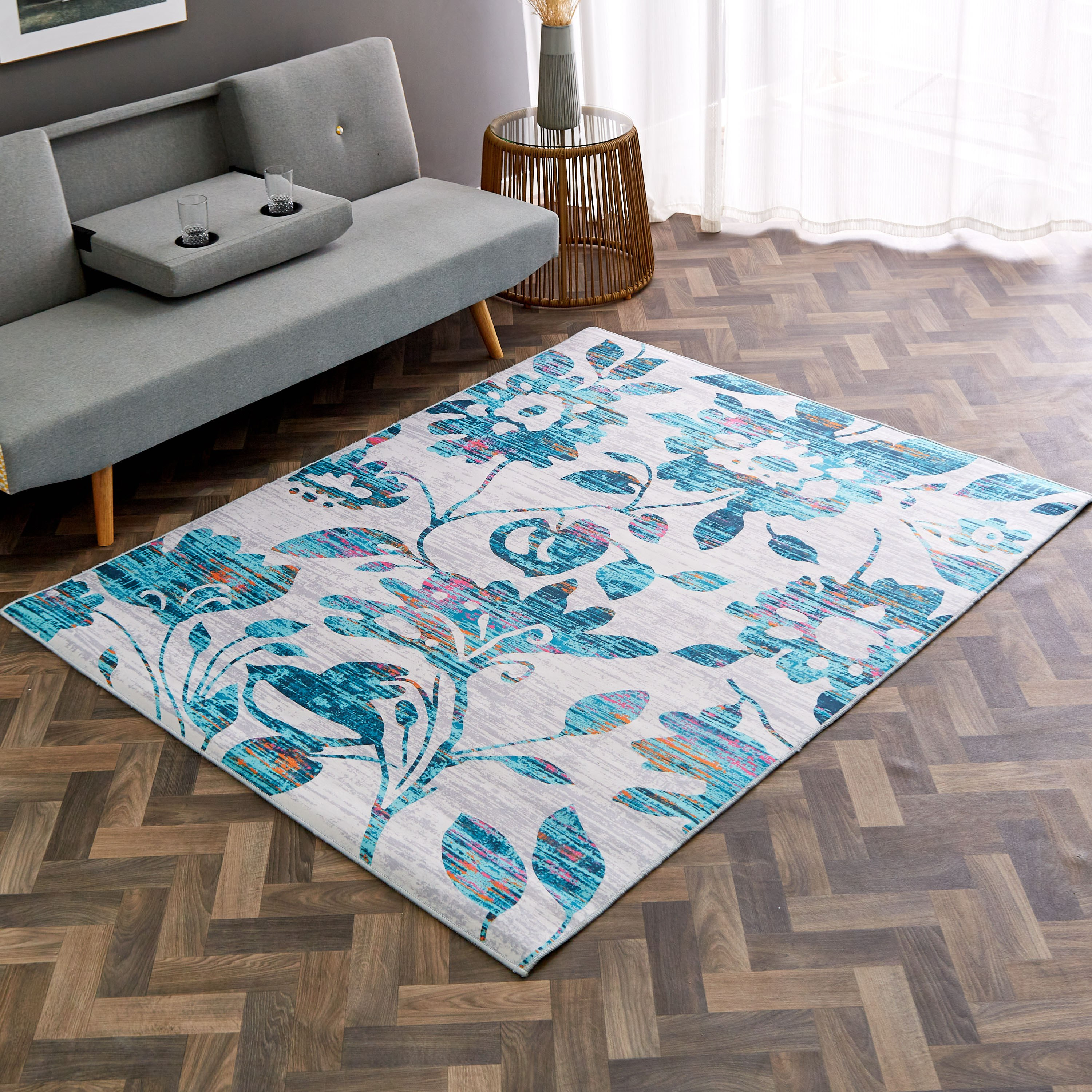 سجادة بطبعات أزهار من سوليداد بلسم - 150x200 سم-hbxdecorandfurnishings-floorcoverings-rugs-image-1