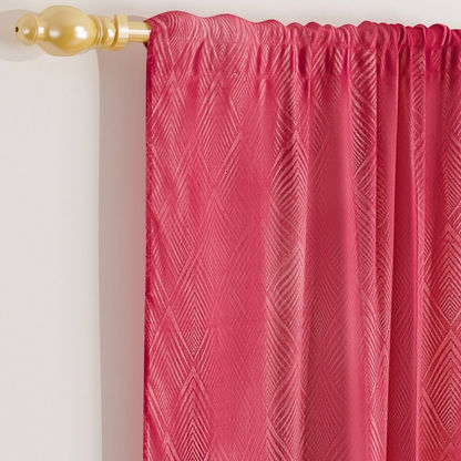 Bella Embossed Woven Blackout Curtain Pair - 135x240 cms