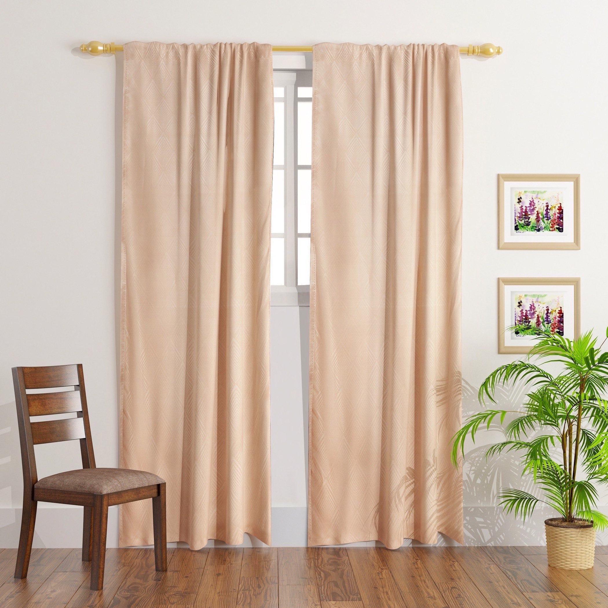 Bella 2-Piece Embossed Woven Blackout Curtain Set - 135x240 cm-PROMO_HB_AE_B1G1_250925-image-1
