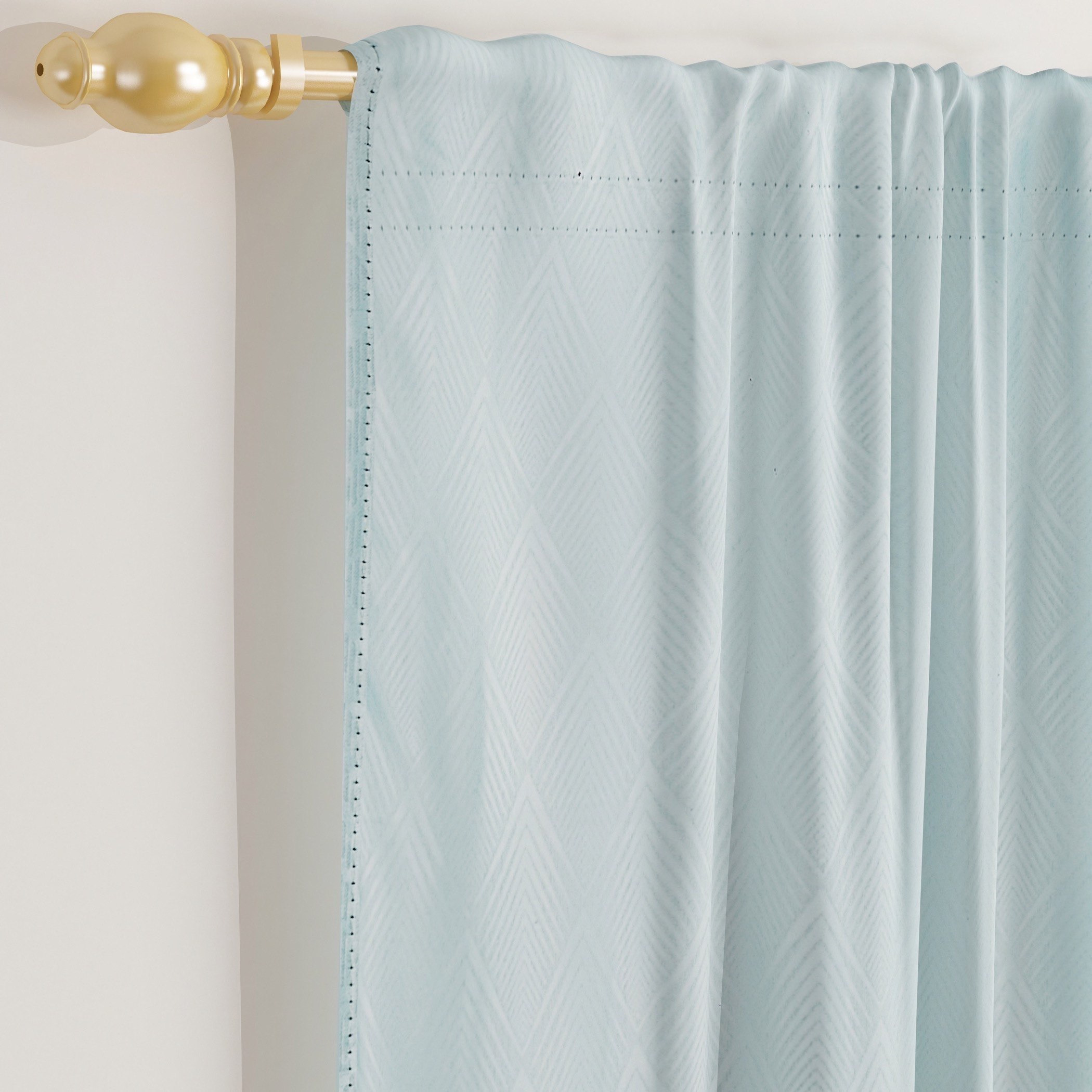 Bella 2-Piece Embossed Woven Blackout Curtain Set - 135x240 cm-hbxhomeware-hbxdecorandfurnishings-image-2