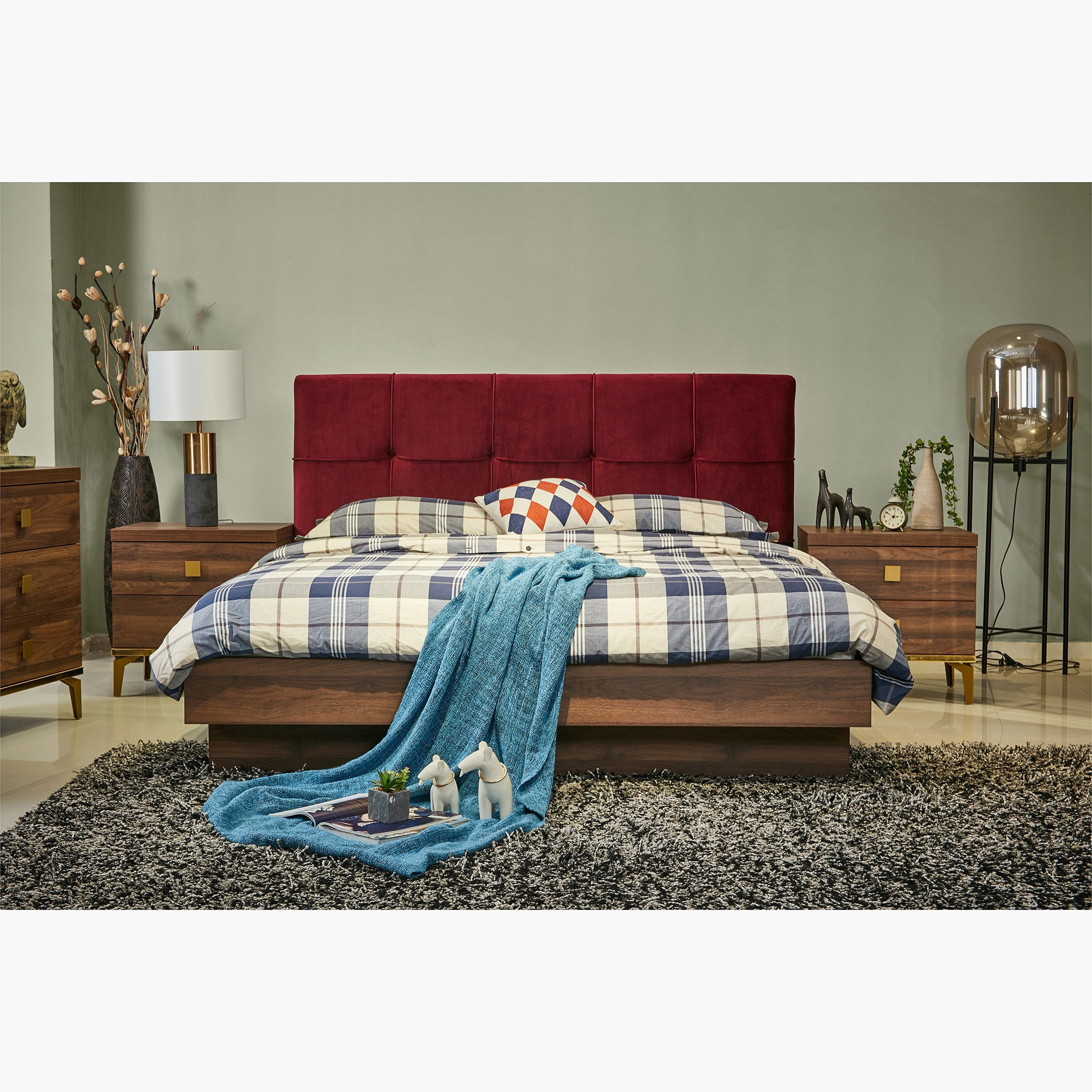 طقم غرفة نوم كينج 4 قطع دون مرآة من أكويلا - 180x200 سم-hbxbedroom-bedsandbedsets-bedroomsets-king-image-2