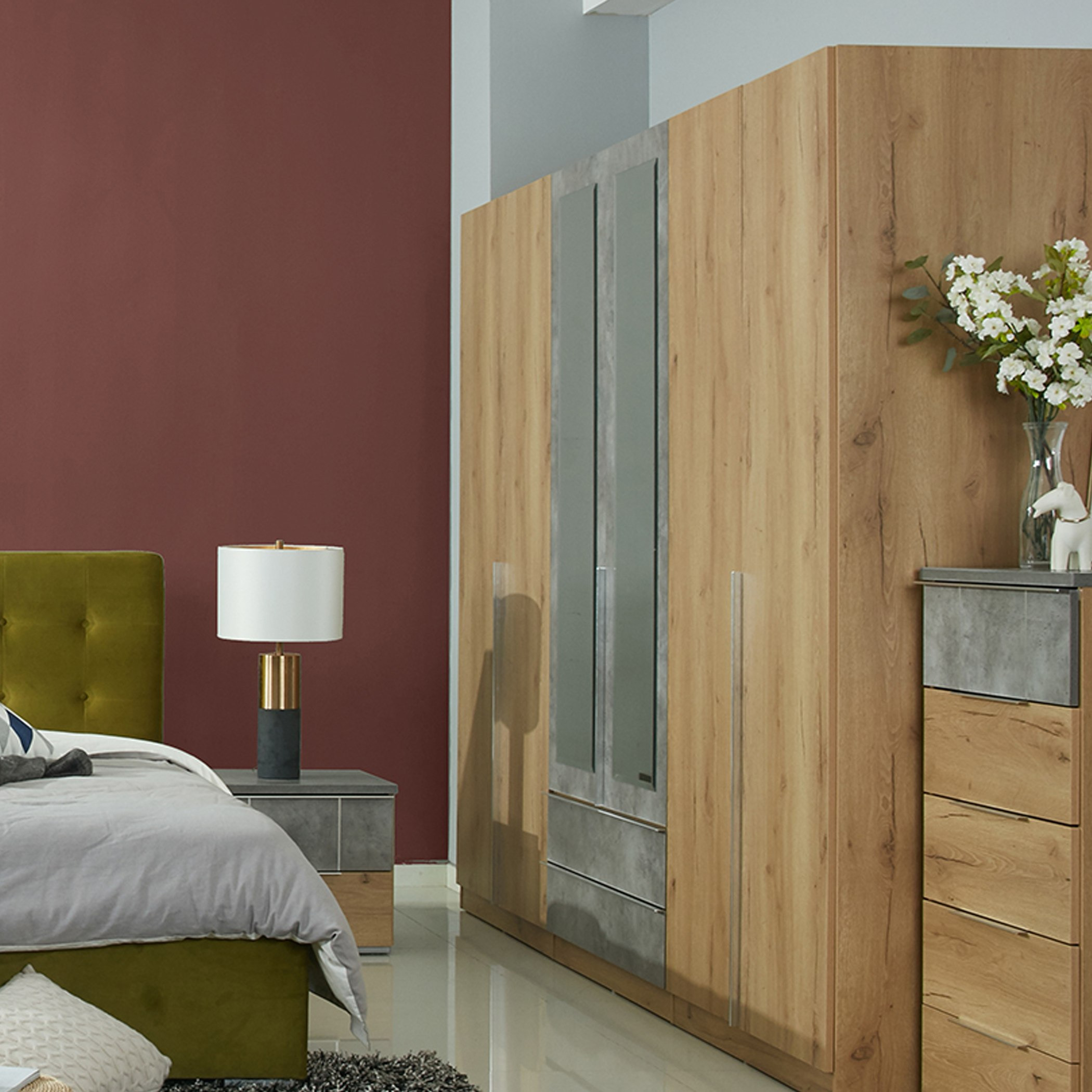 خزانة ملابس بـ 6 أبواب ومرآتين من نورماندي-hbxfurniture-wardrobes-image-1