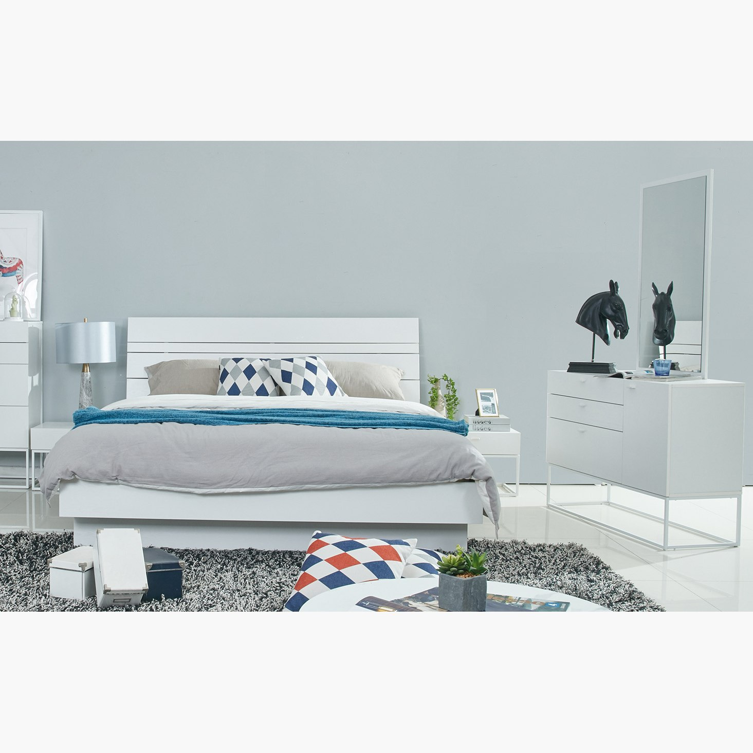 طقم غرفة نوم كينج 5 قطع من نورويتش - 180x200 سم-hbxbedroom-bedsandbedsets-bedroomsets-king-image-1
