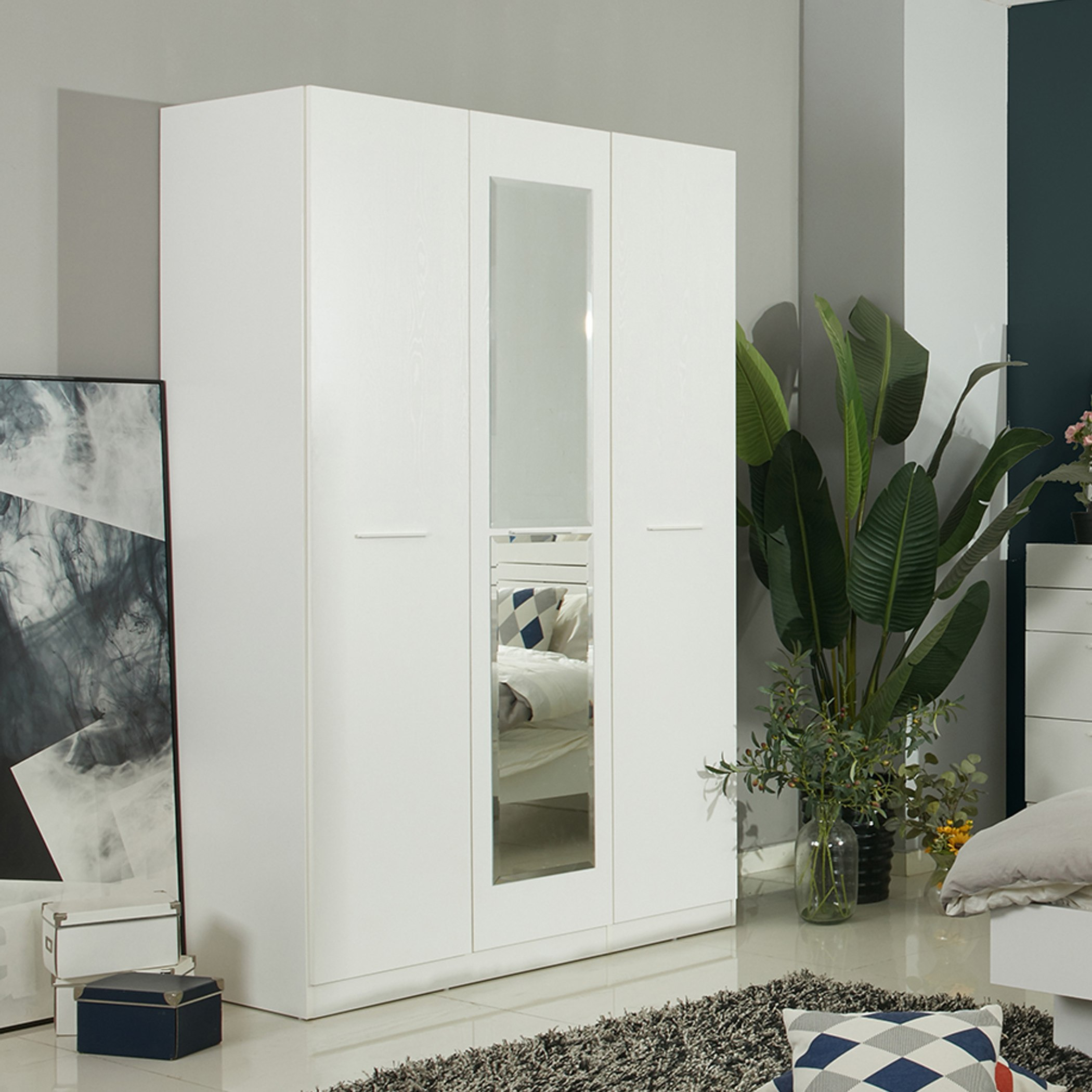 خزانة ملابس بـ 3 أبواب ومرآة من نورويتش-hbxfurniture-wardrobes-image-1
