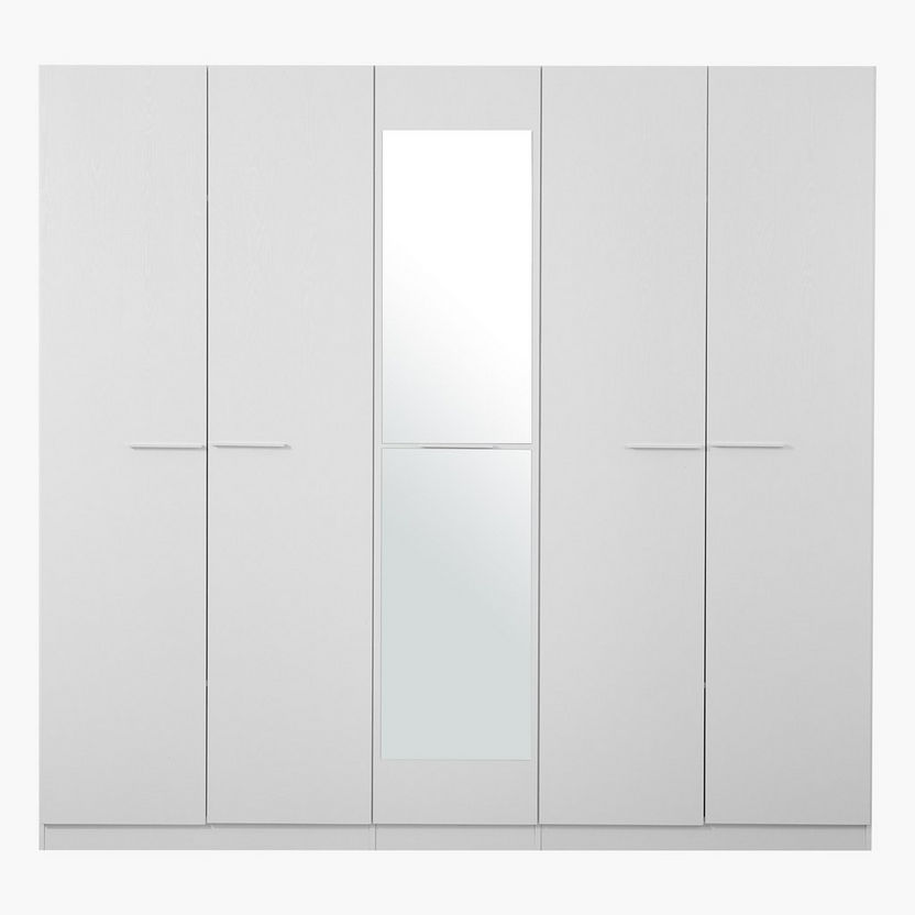 Norwich 5-Door Wardrobe with Mirror-Wardrobes-image-2