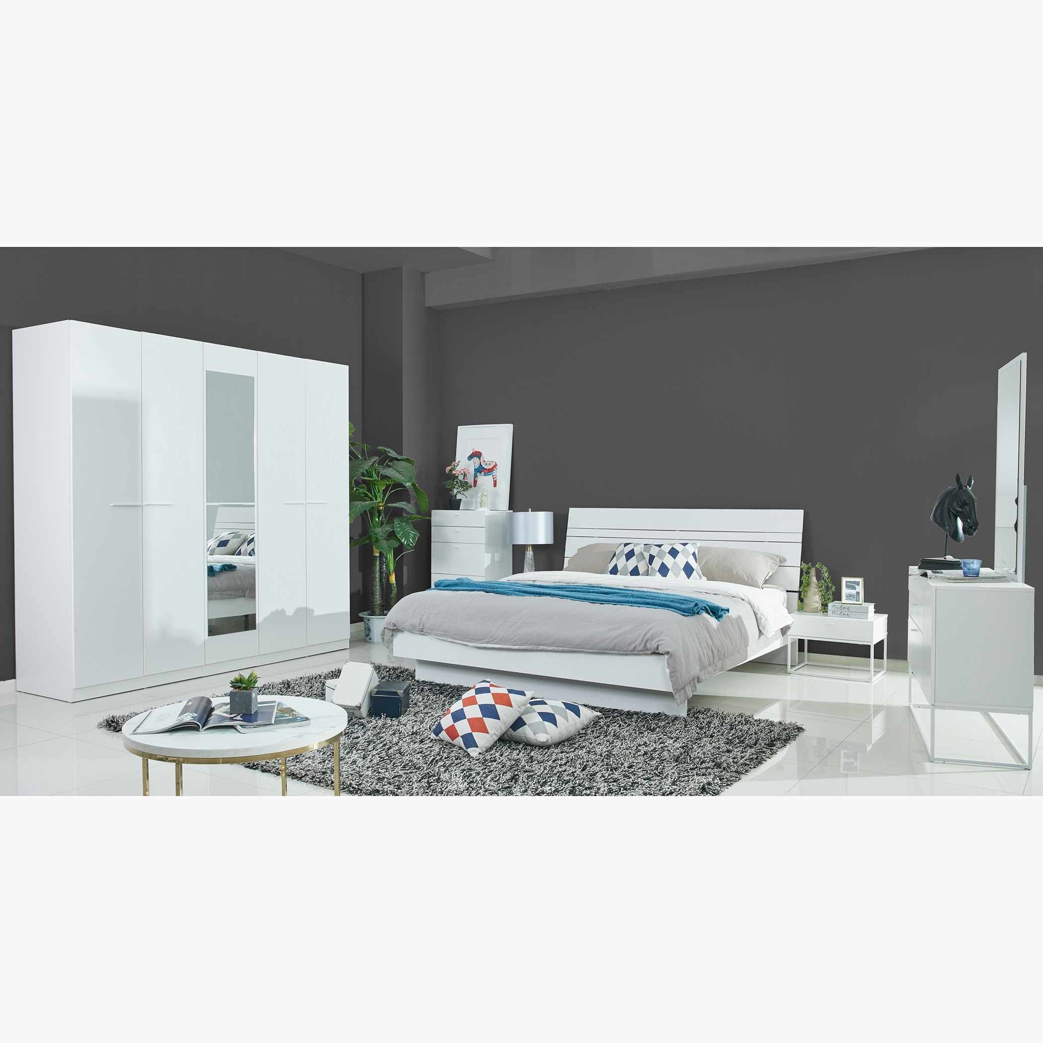 خزانة ملابس بـ 5 أبواب ومرآة من نورويتش-hbxfurniture-wardrobes-image-9