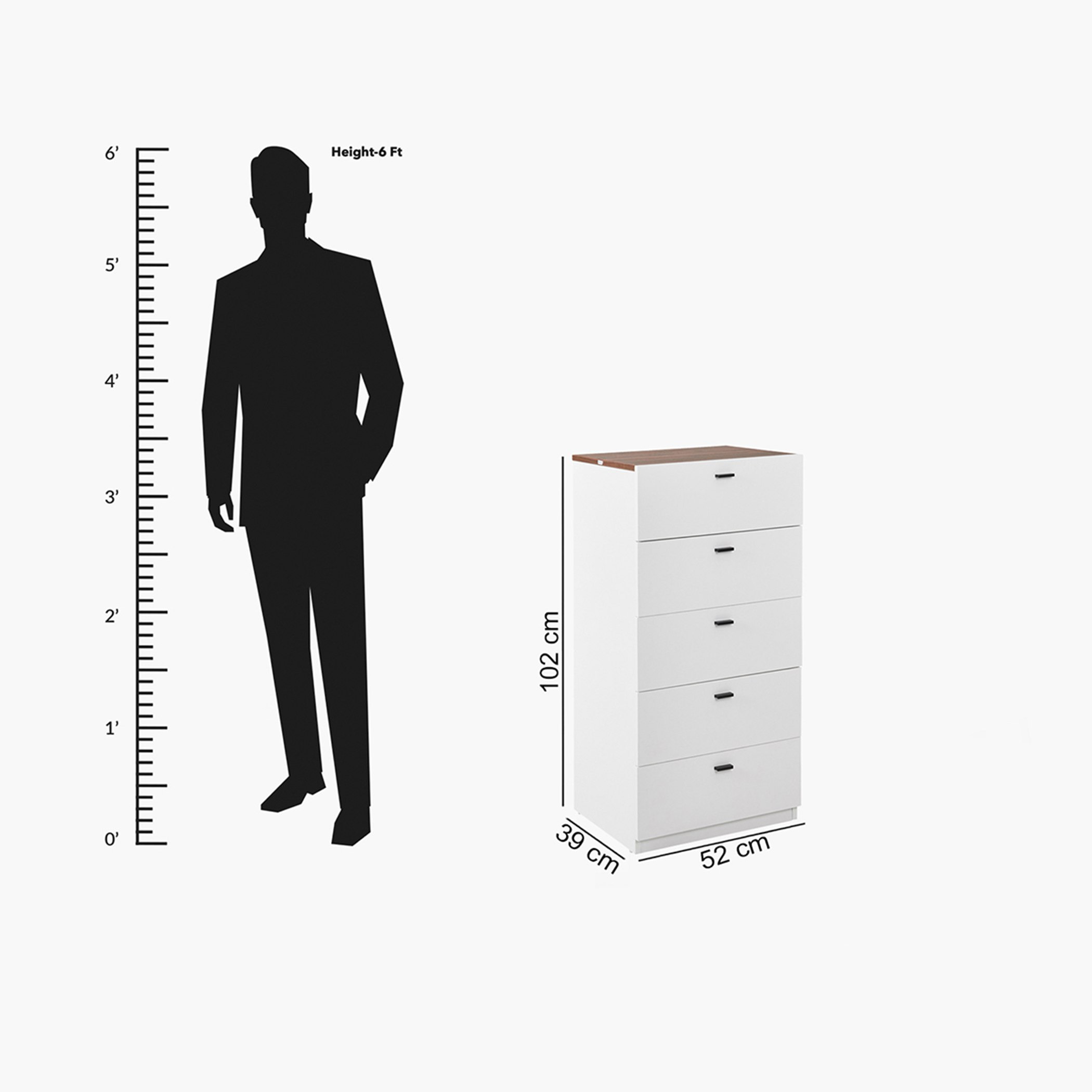 وحدة تخزين بـ5 أدراج من أنكونا-hbxfurniture-dressersandchests-chestofdrawers-image-8