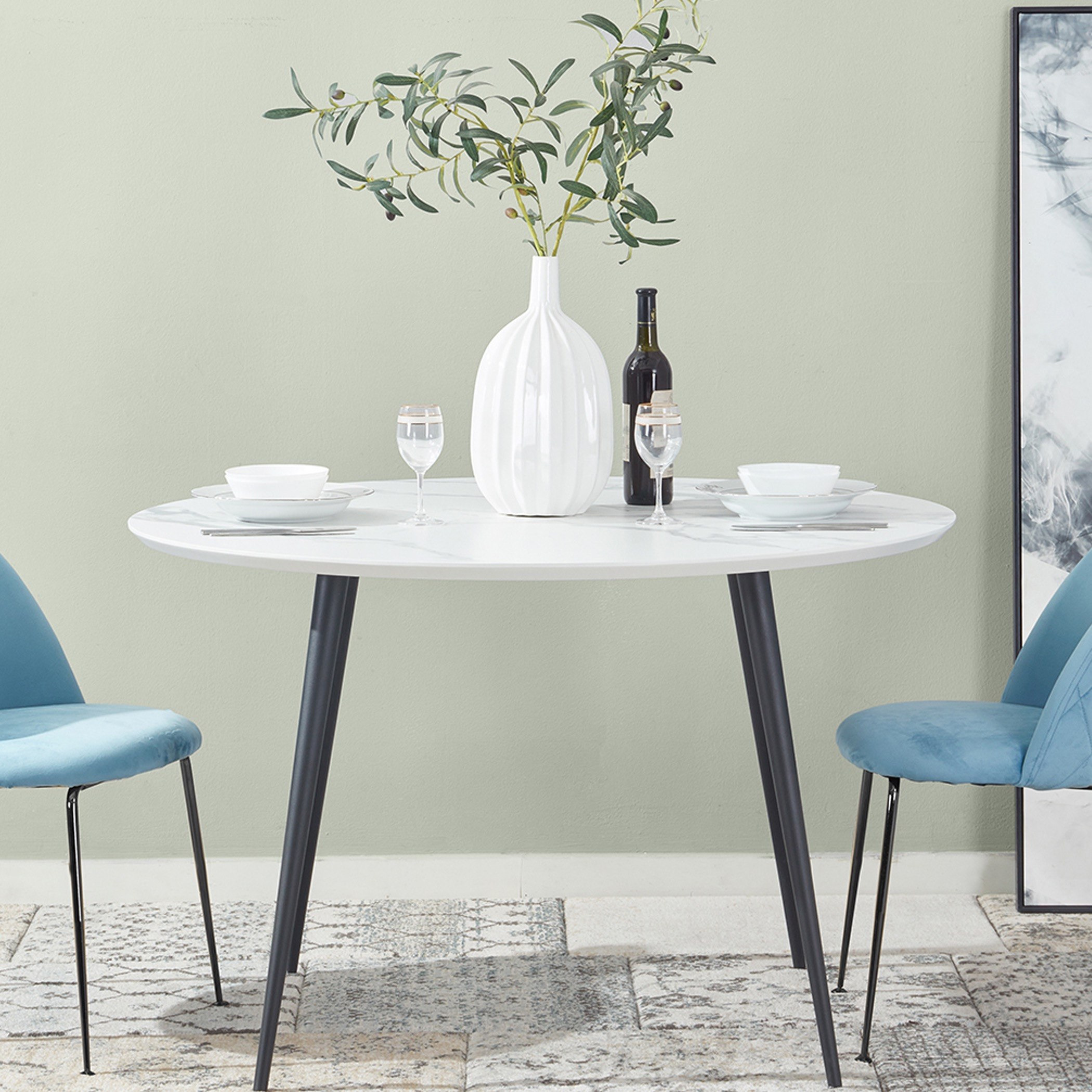 طاولة سفرة مستديرة 4 مقاعد من ماربيلا-hbxfurniture-diningtablesandsets-diningtables-fourseater-image-1