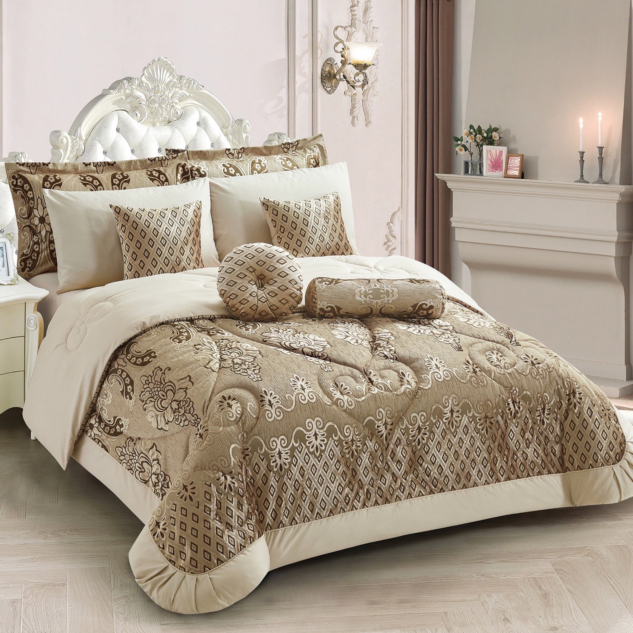 طقم لحاف كينج جاكار 10 قطع من جوليان - 220x240 سم-hbxhomeware-hbxdecorandfurnishings-image-2