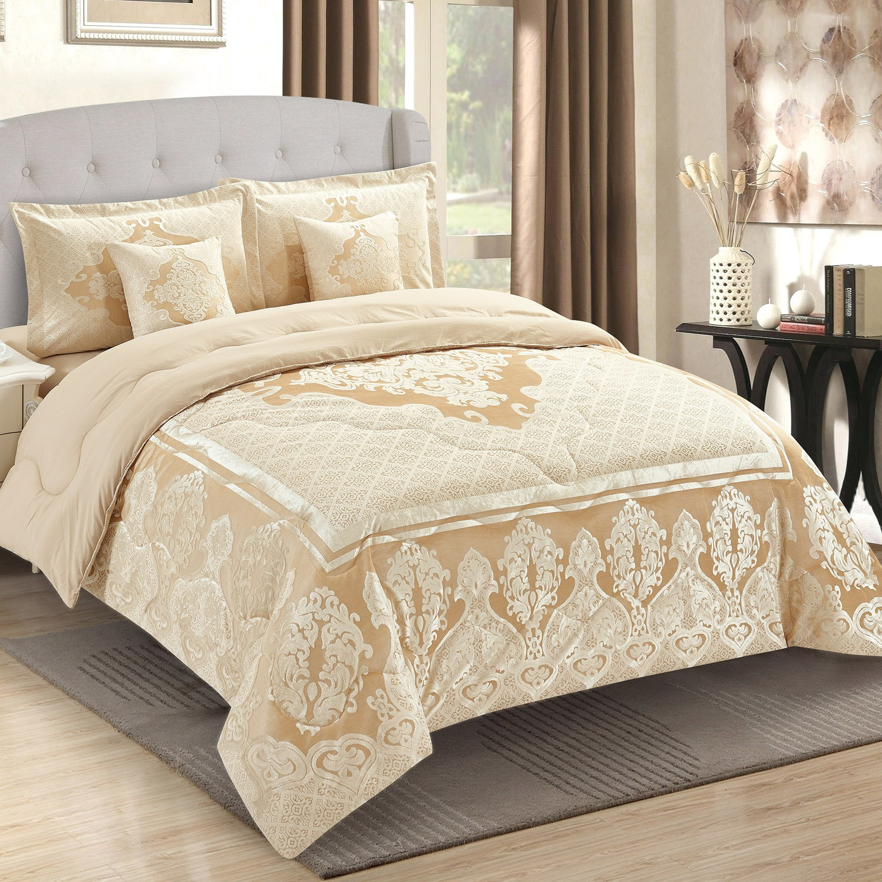 طقم لحاف كينج جاكار 5 قطع من جاكوب - 220x240 سم-PROMO_HB_AE_B1G1_250925-image-1