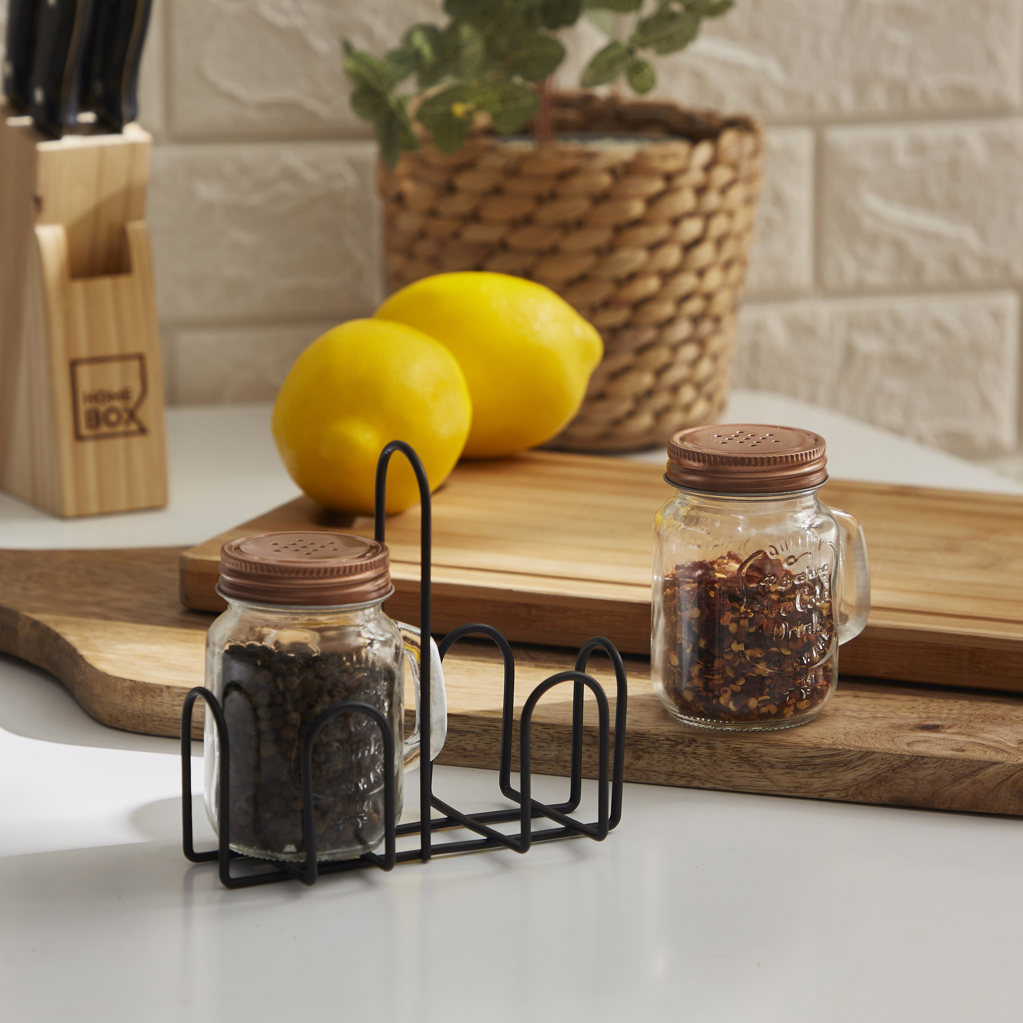طقم جرة ماسون زجاج قطعتين مع حامل من إيسينشيال-hbxhomeware-hbxkitchen-image-5