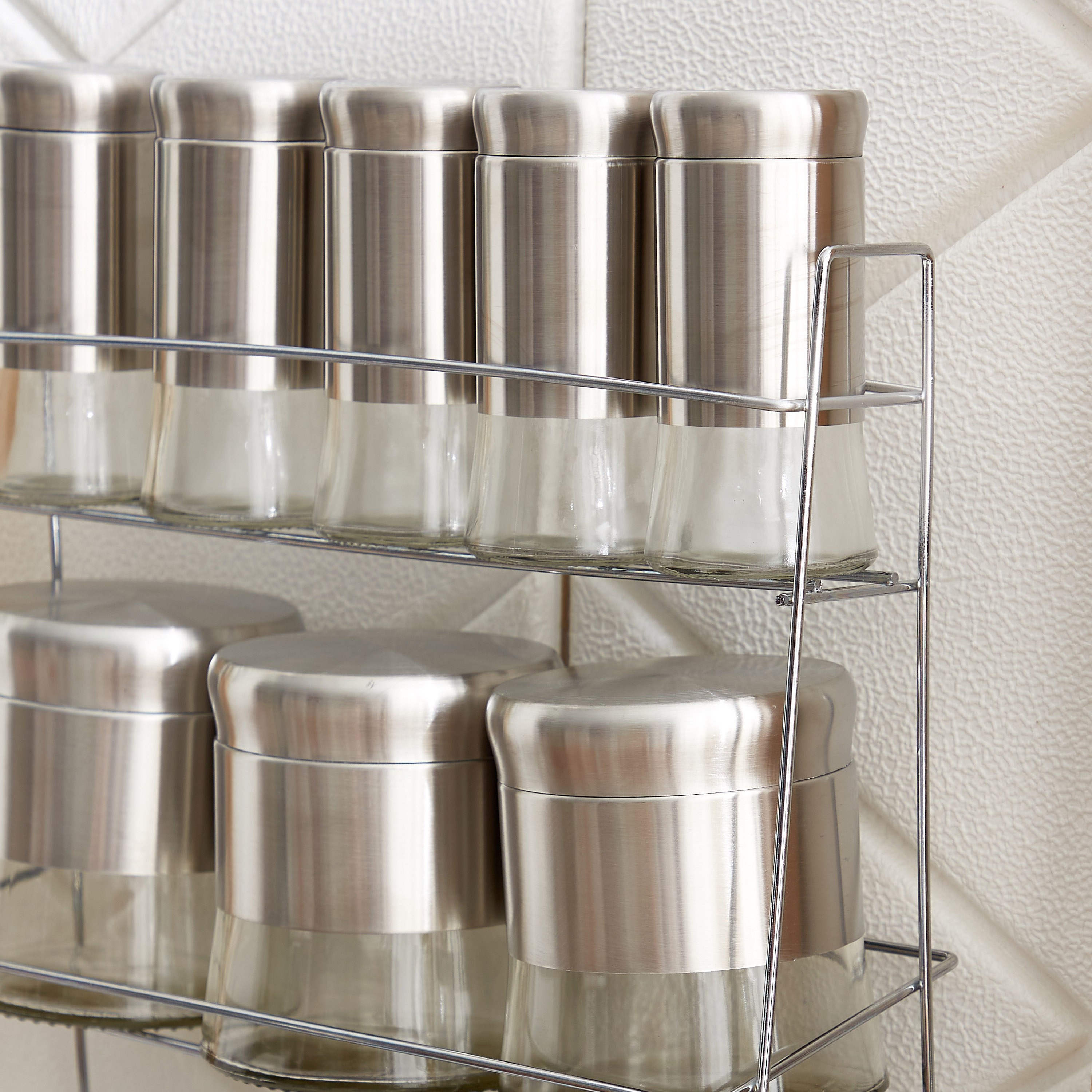 طقم توابل زجاج 11 قطعة مع حامل من إيسينشيال-hbxhomeware-hbxkitchen-image-4