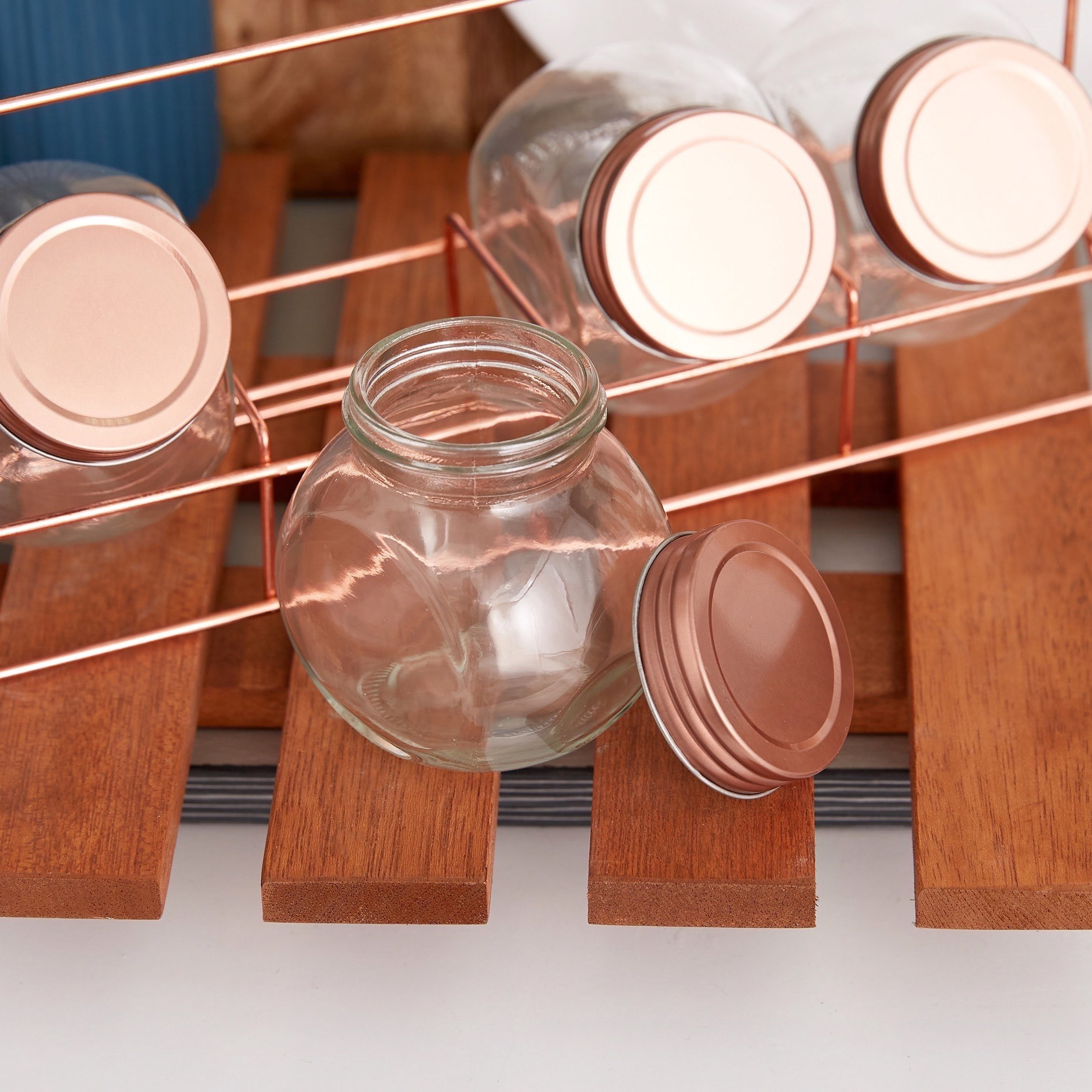 طقم رف توابل زجاج 4 قطع مع حامل من إيسينشيال-hbxhomeware-hbxkitchen-image-2