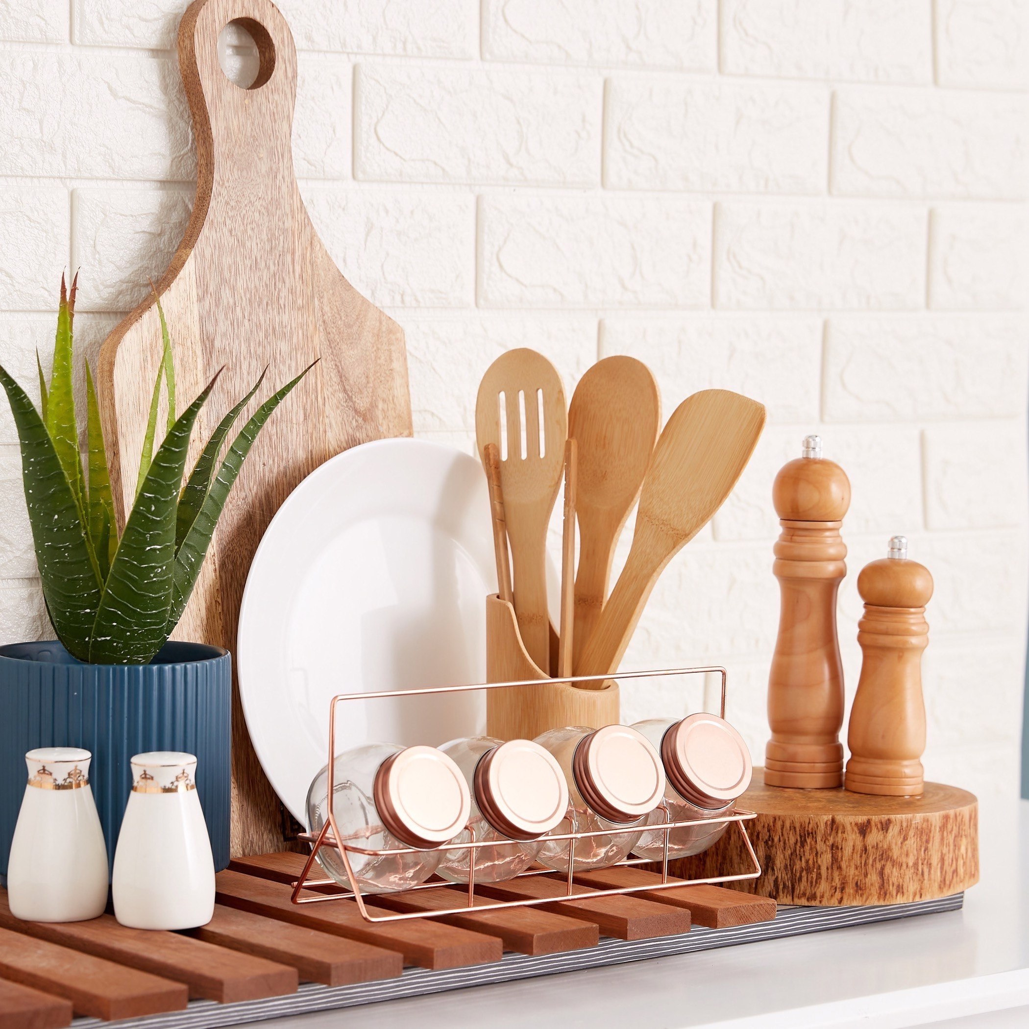 طقم رف توابل زجاج 4 قطع مع حامل من إيسينشيال-hbxhomeware-hbxkitchen-image-5