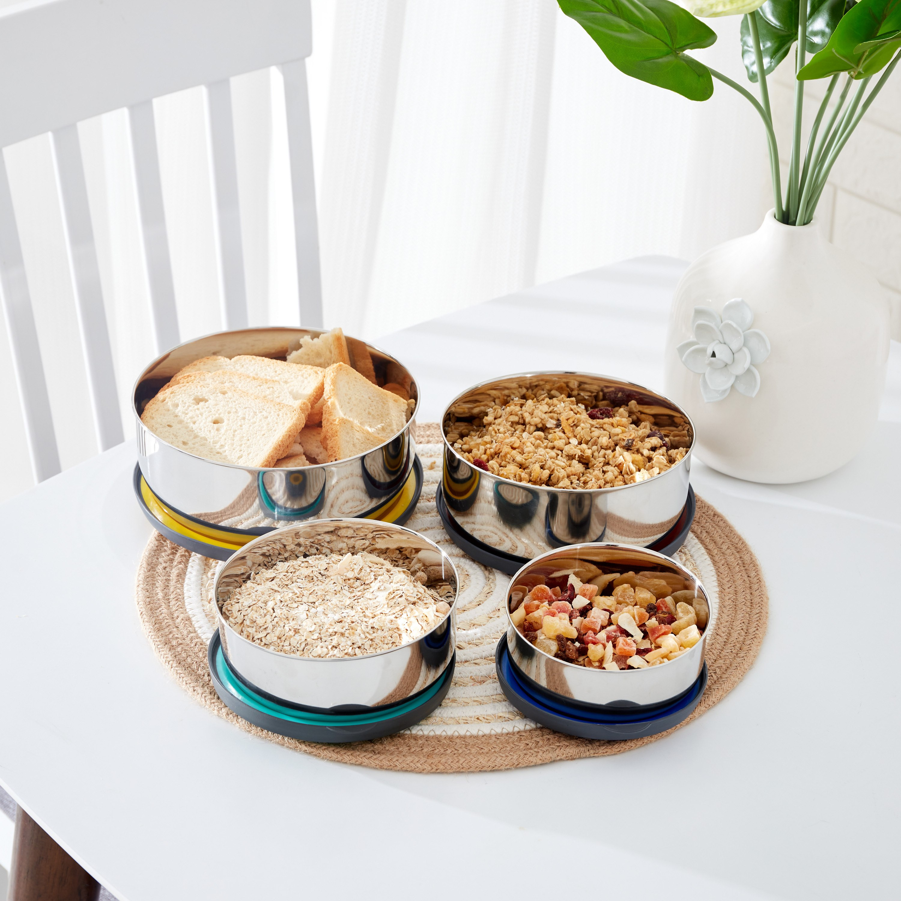 طقم أوعية تخزين طعام ستانليس ستيل من بريميا - 8 قطع-hbxhomeware-hbxkitchen-image-1