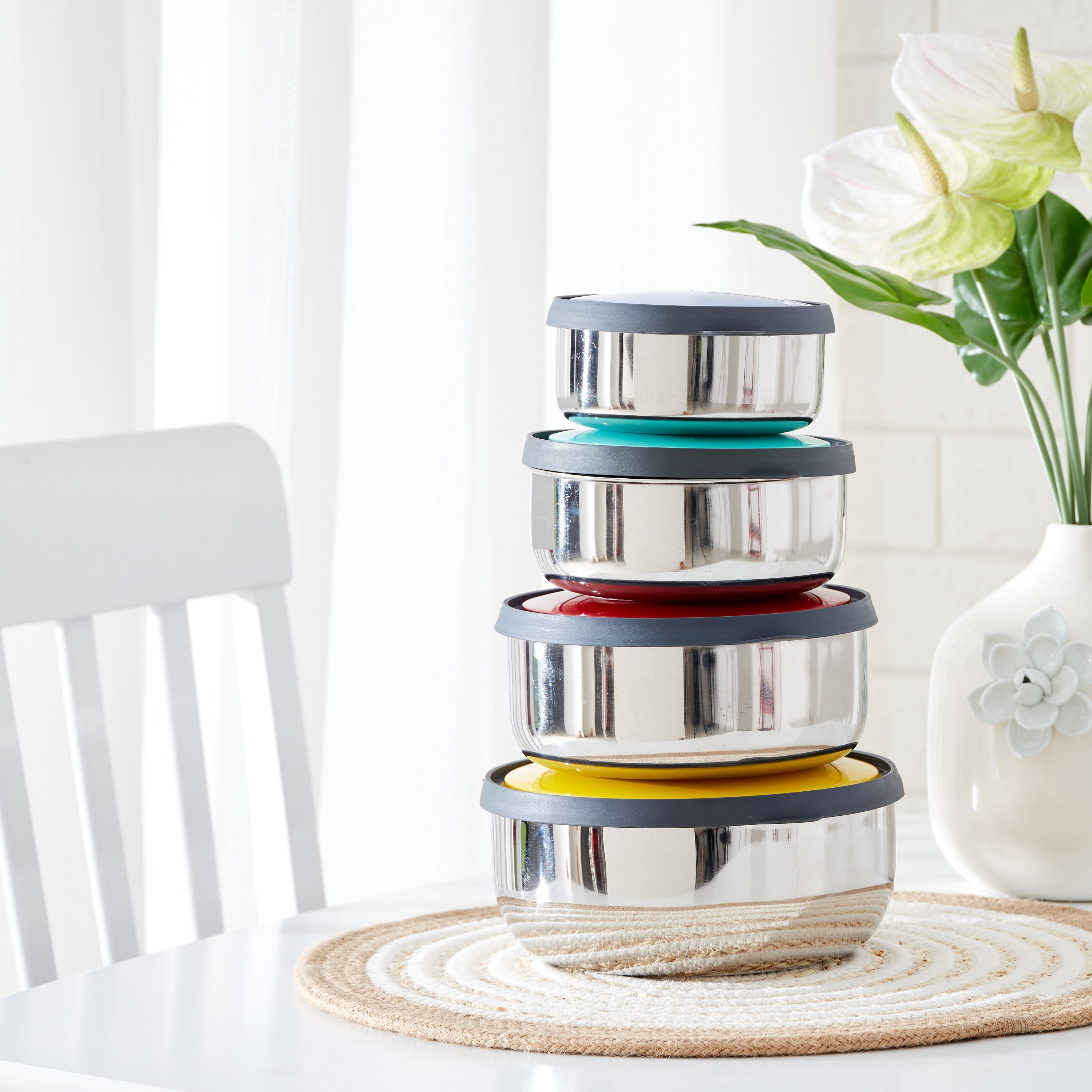 طقم أوعية تخزين طعام ستانليس ستيل من بريميا - 8 قطع-hbxhomeware-hbxkitchen-image-3