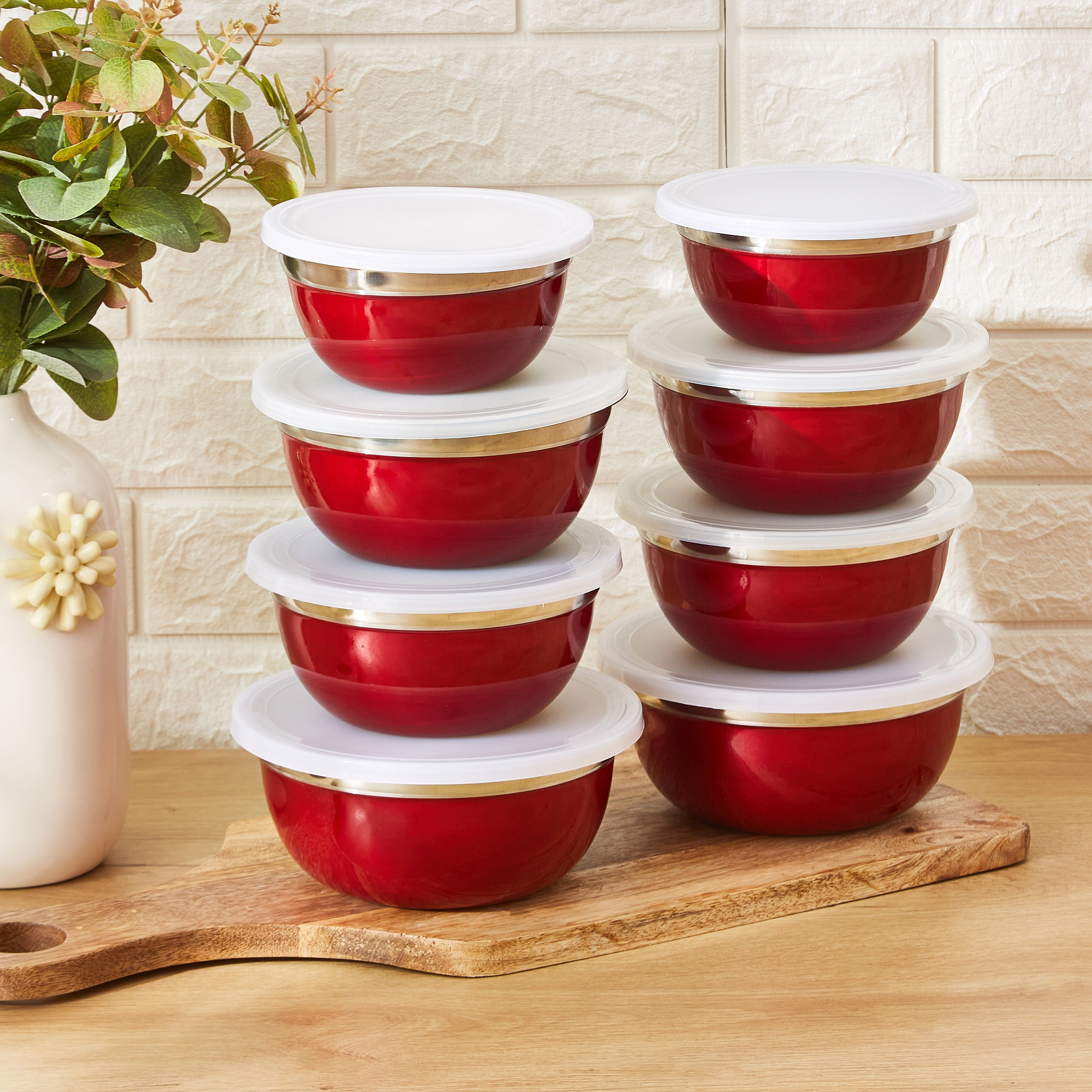 طقم أوعية تخزين طعام ستانليس ستيل من بريميا - 16 قطع-hbxdecorandfurnishings-tabletop-serveware-image-1