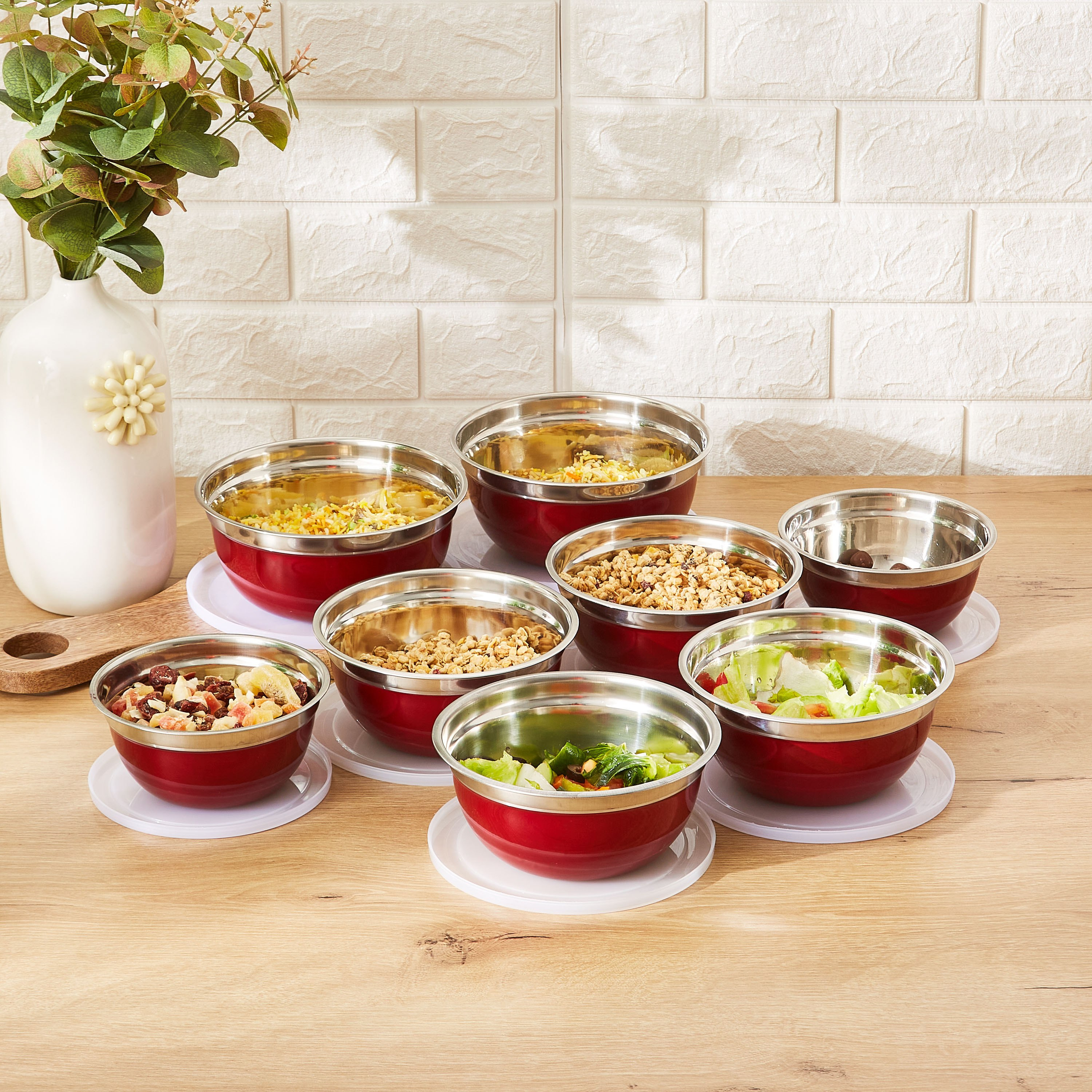 طقم أوعية تخزين طعام ستانليس ستيل من بريميا - 16 قطع-hbxdecorandfurnishings-tabletop-serveware-image-2
