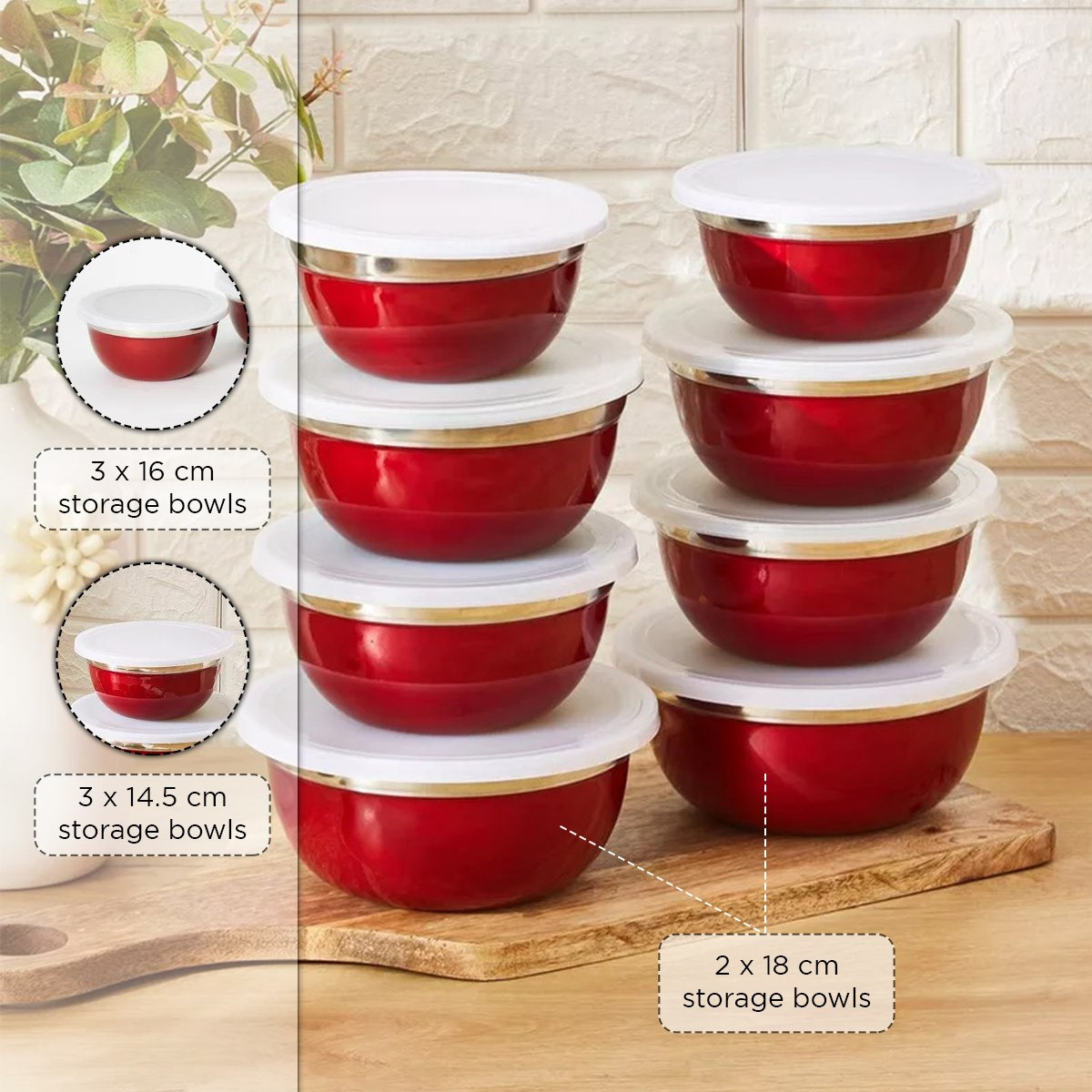 طقم أوعية تخزين طعام ستانليس ستيل من بريميا - 16 قطع-hbxdecorandfurnishings-tabletop-serveware-image-6