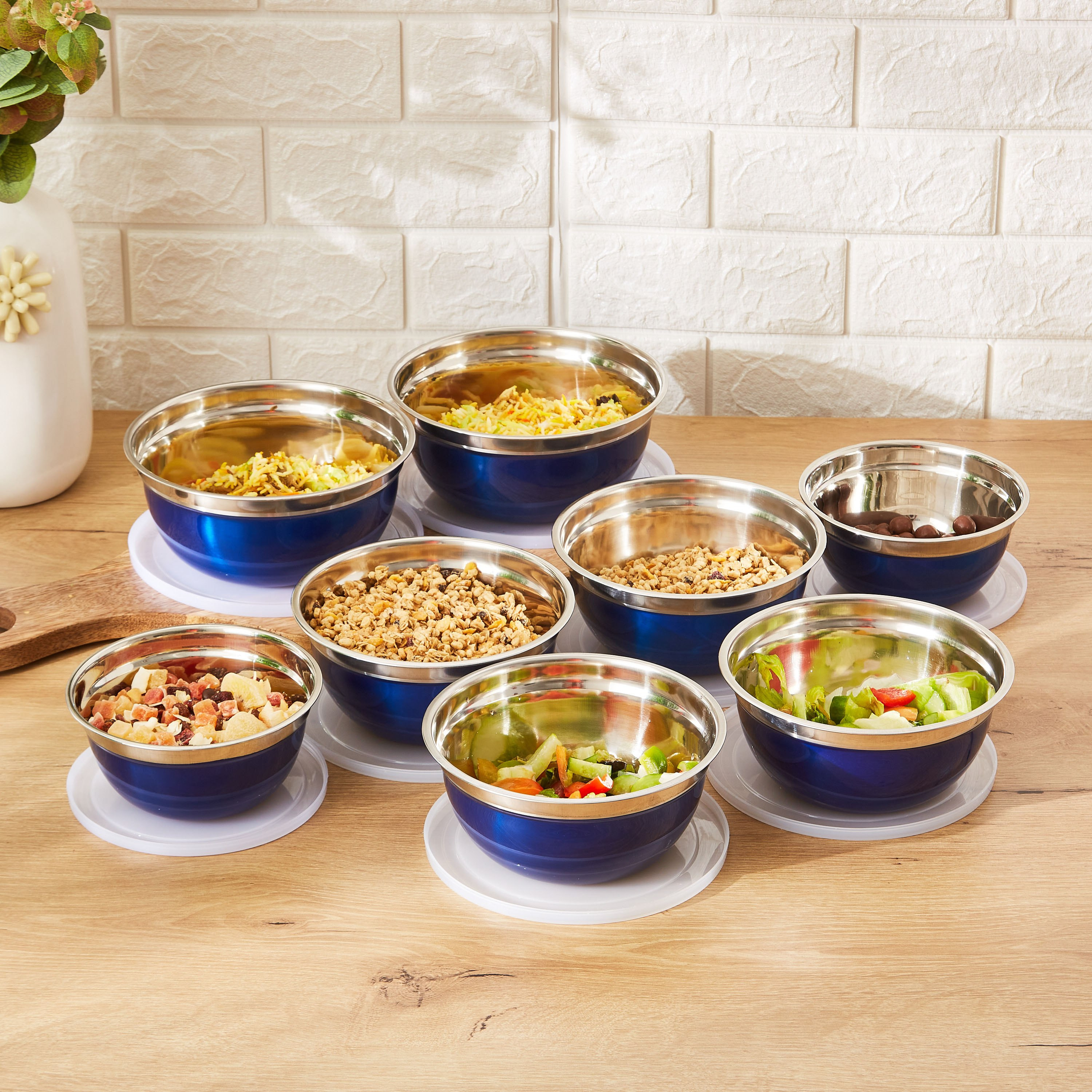 طقم أوعية تخزين طعام ستانليس ستيل من بريميا - 16 قطع-hbxdecorandfurnishings-tabletop-serveware-image-2