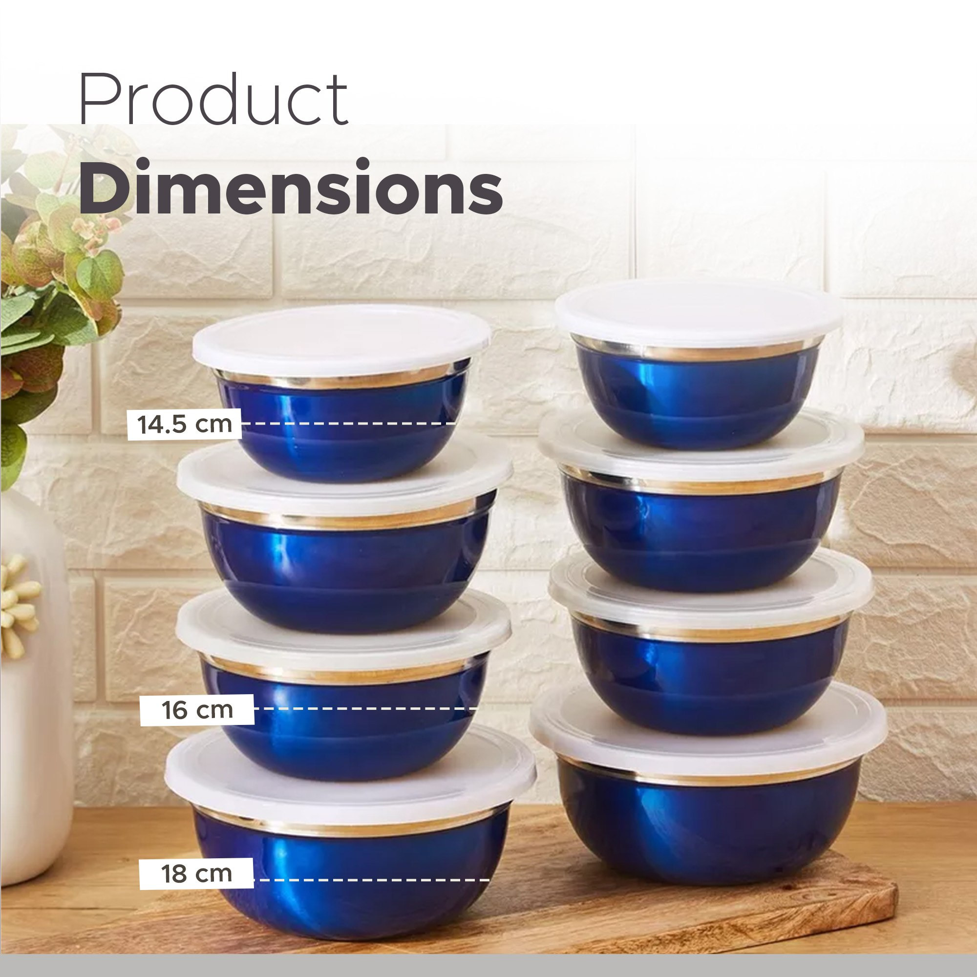 طقم أوعية تخزين طعام ستانليس ستيل من بريميا - 16 قطع-hbxdecorandfurnishings-tabletop-serveware-image-7