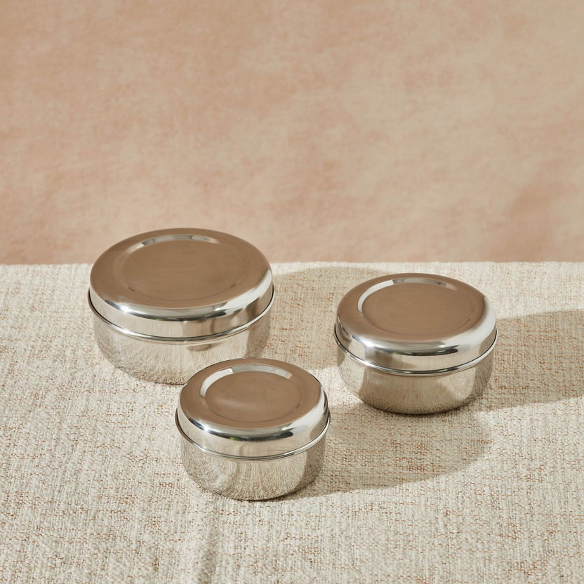 Premia 3-Piece Stainless Steel Food Container Set-Serveware-image-0